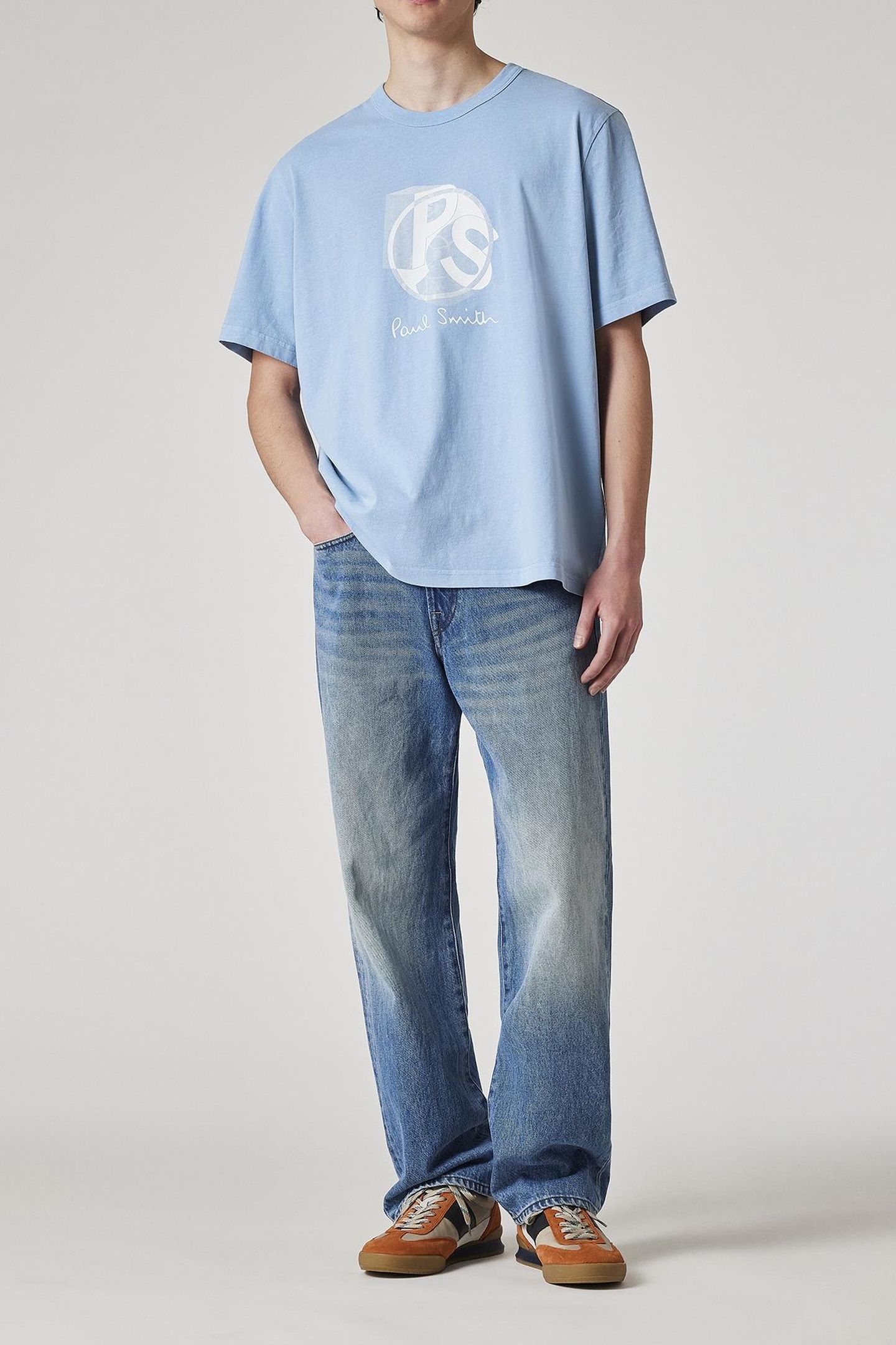 MENS TSHIRT PS LOGO LIGHT BLUE 2