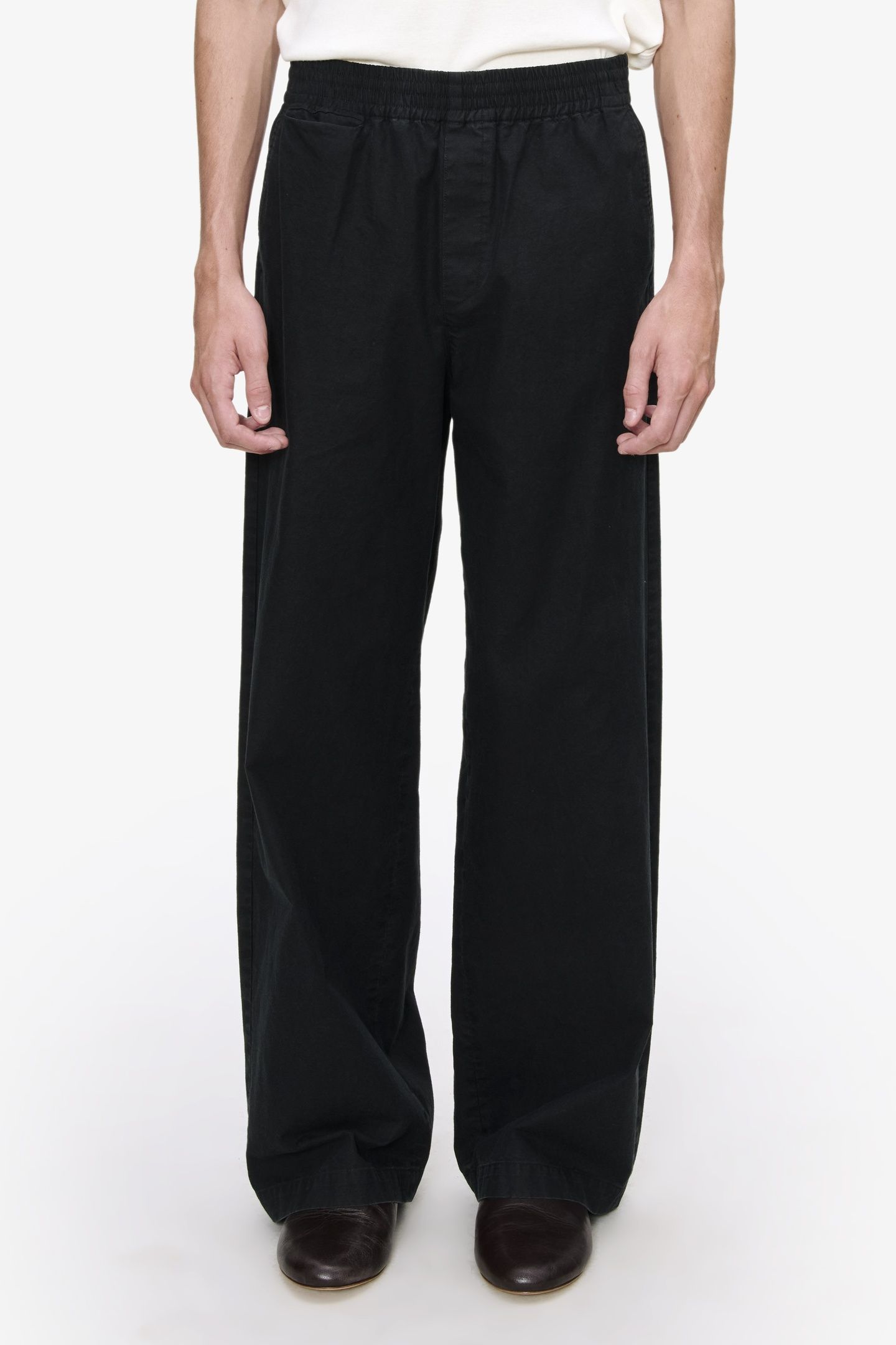 UNISEX PAJAMA TROUSERS FAUX BLACK 1