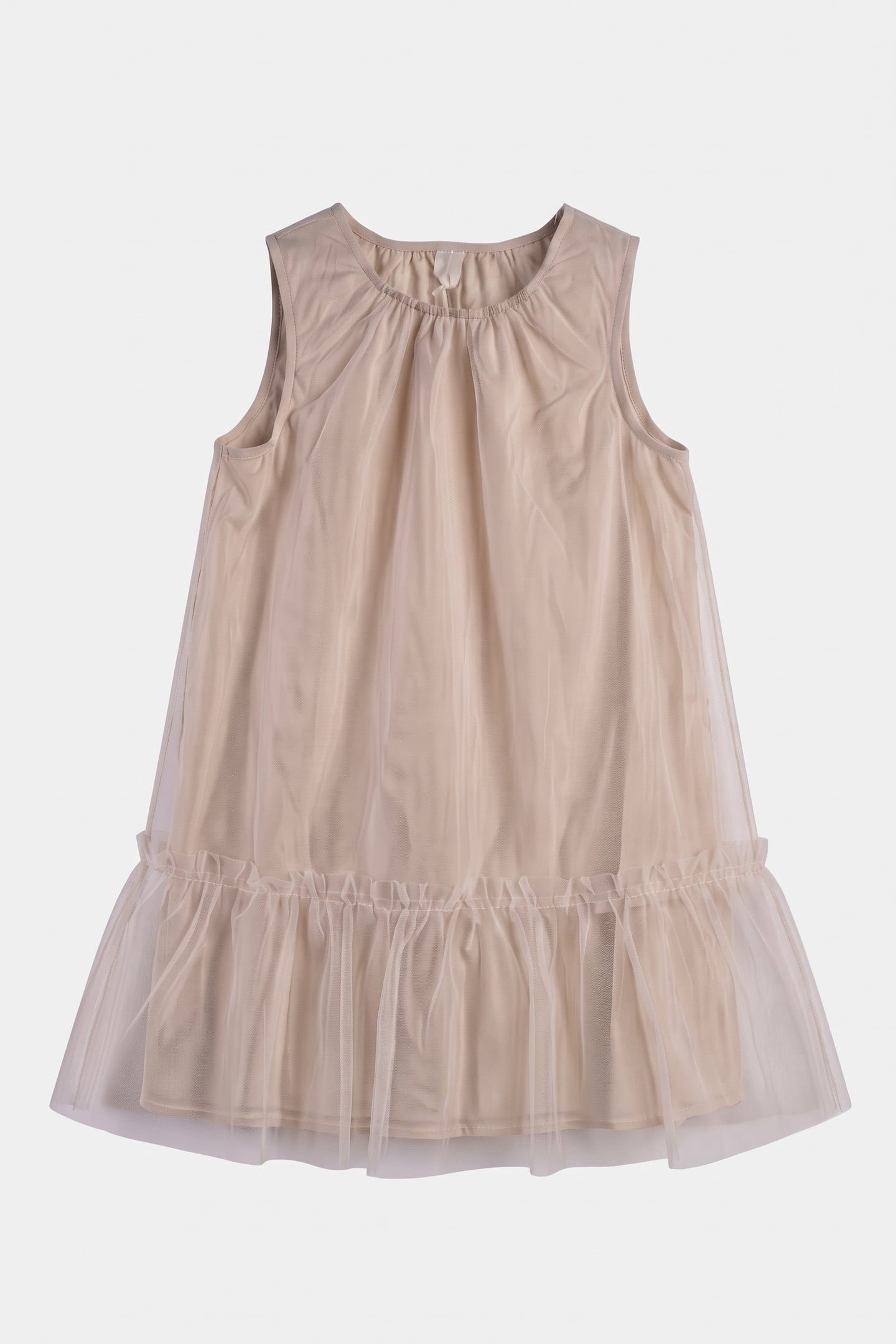 CINTINA TULLE DRESS BEIGE 2