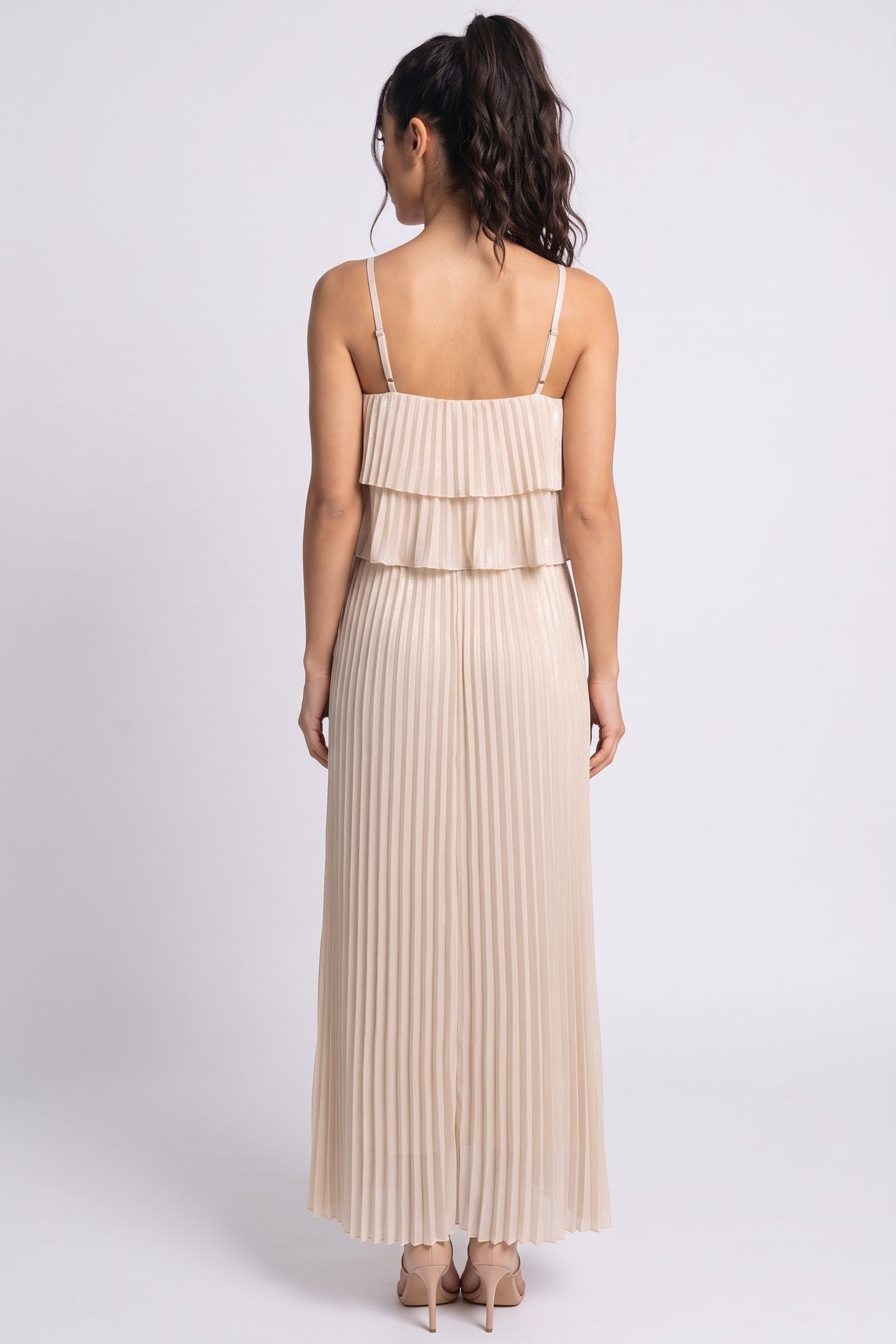 LA CHLOE TREASURE PARTY DRESS BEIGE 2