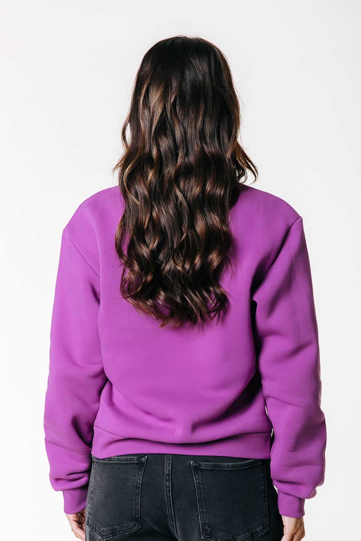 LOGO WAVE PUFF RELAXED SWEAT VIOLET PINK 2