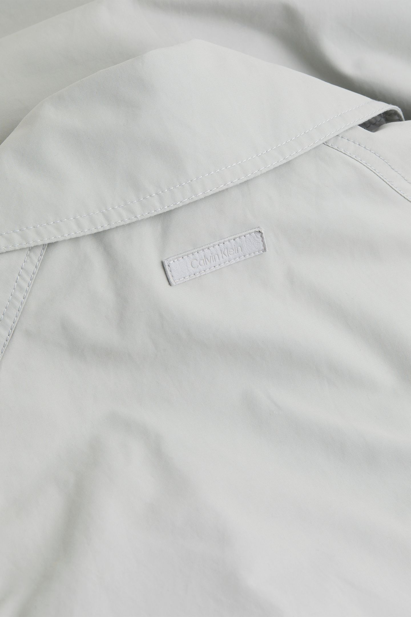 COTTON NYLON TRENCH COAT OCEAN MIST GREY 6