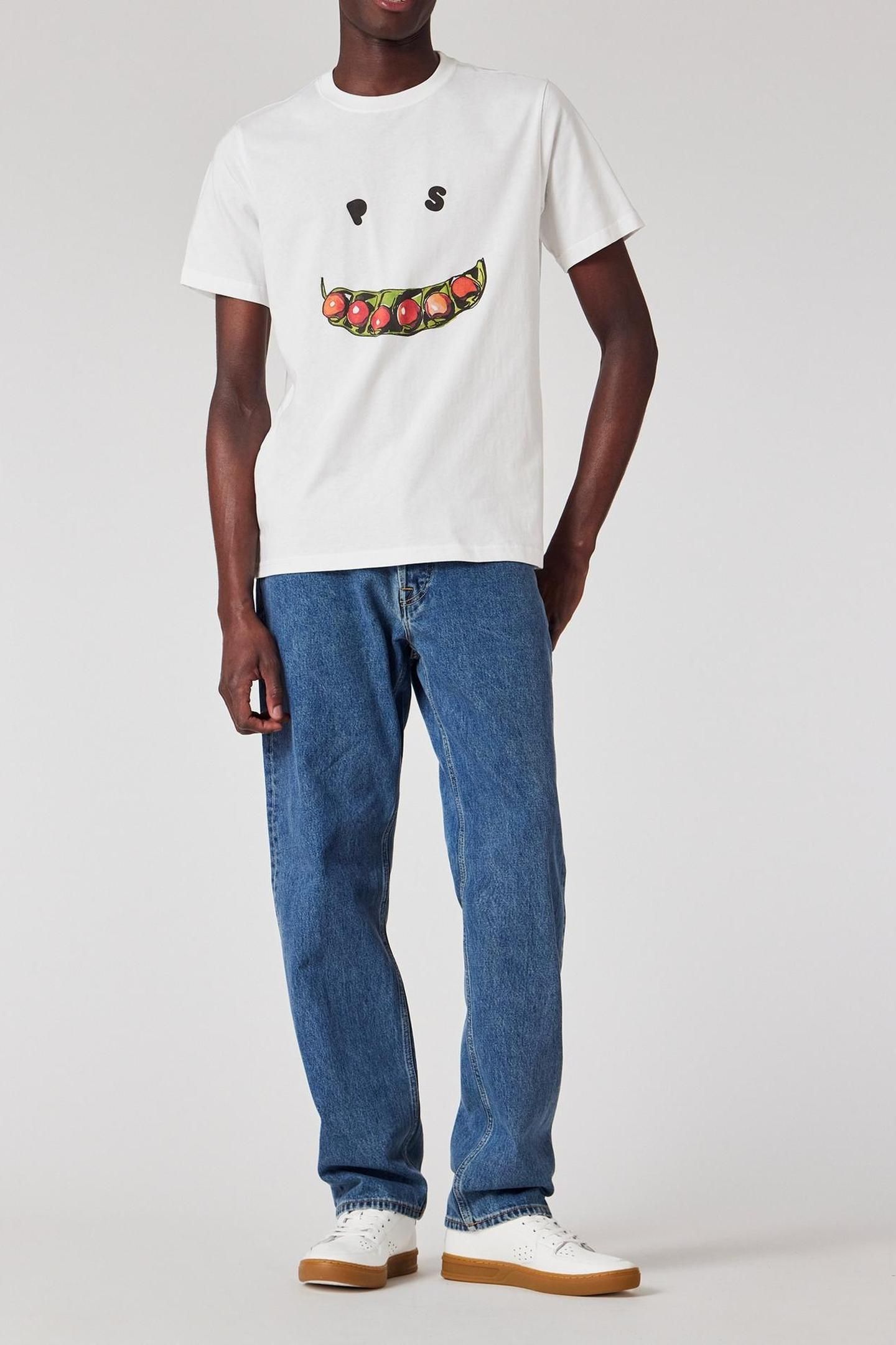 MENS REG FIT T SHIRT HAPPY PEAS WHITE 4