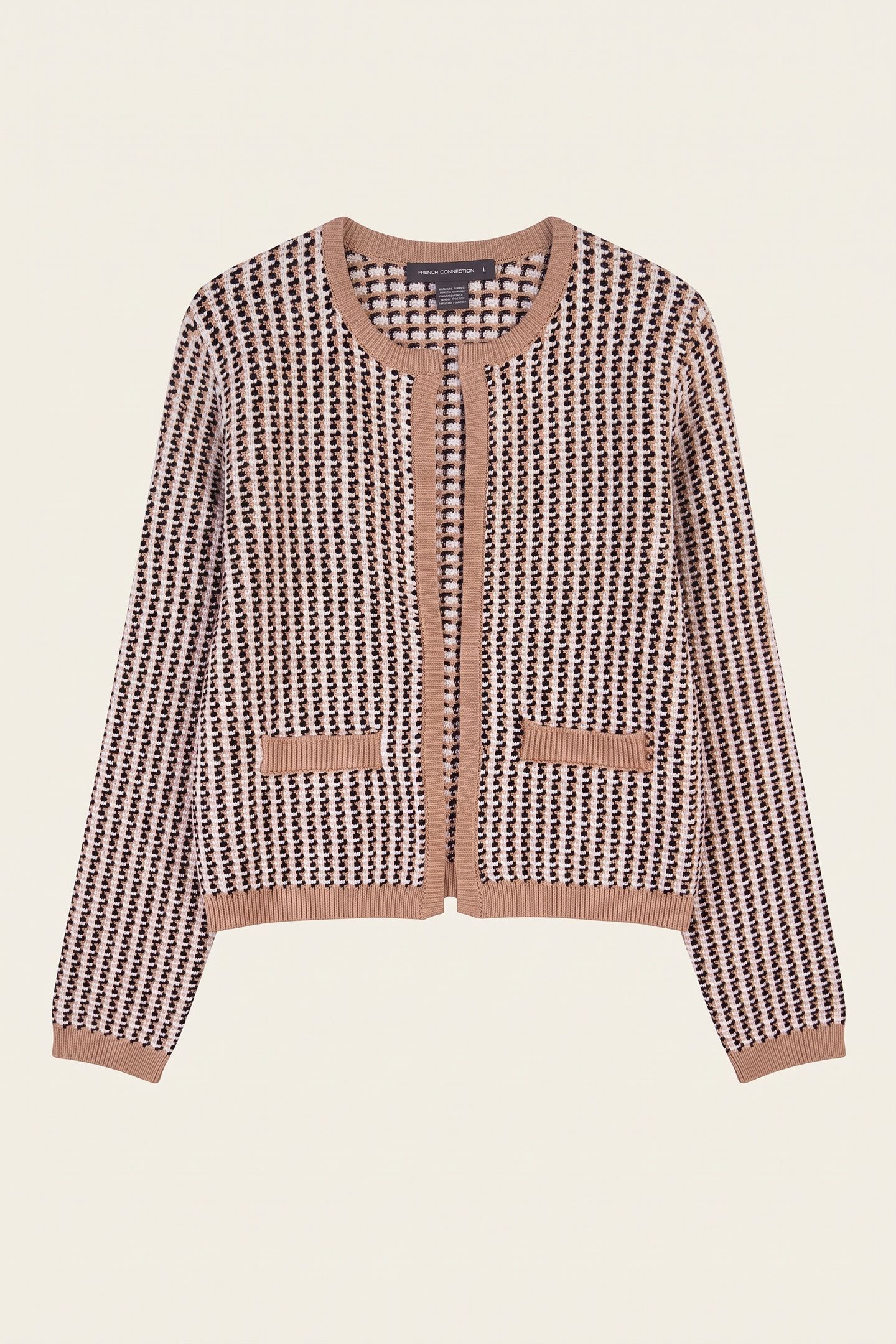 GEO CARDIGAN OATMEAL MEL/CREAM SIZE [XL] OATMEAL MEL/CREAM 3