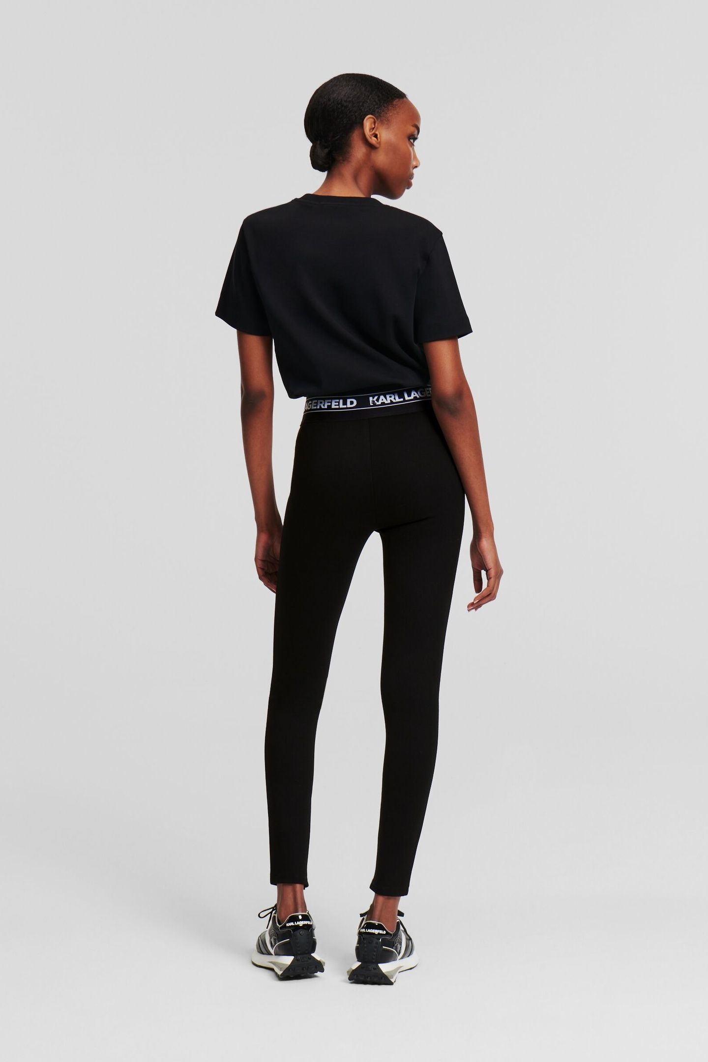 LOGO ELASTIC PUNTO LEGGINGS BLACK 3