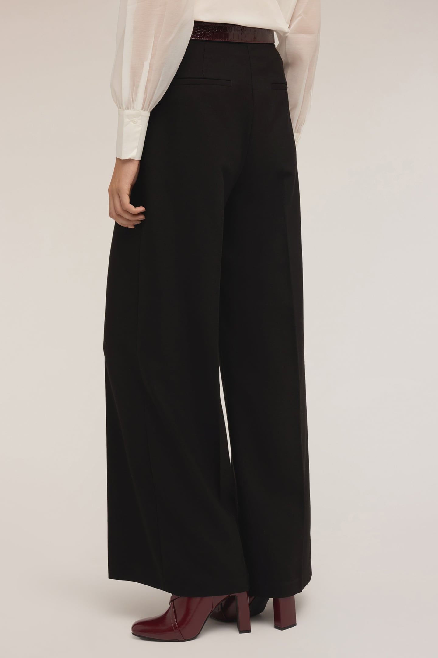 PALAZZO PANTS IN POLYVISCOSE BLACK 3
