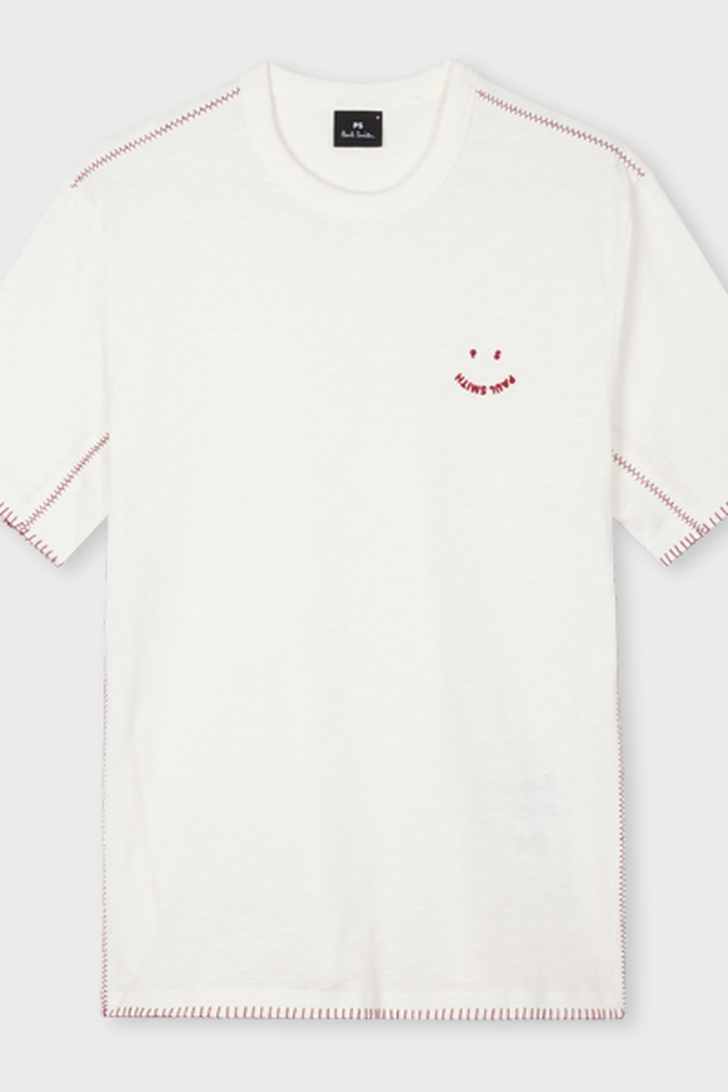 MENS CASUAL FIT SS T SHIRT HAPPY OFF WHITE 7