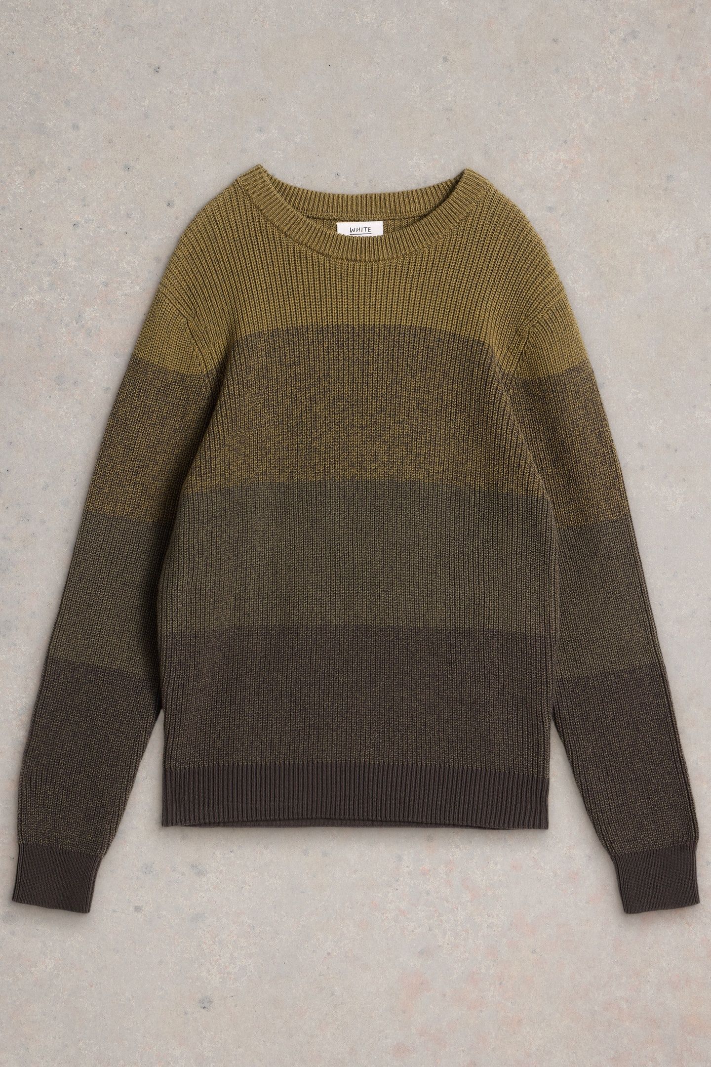 TWISTED COLOURBLOCK CREW KHAKI GREEN 1