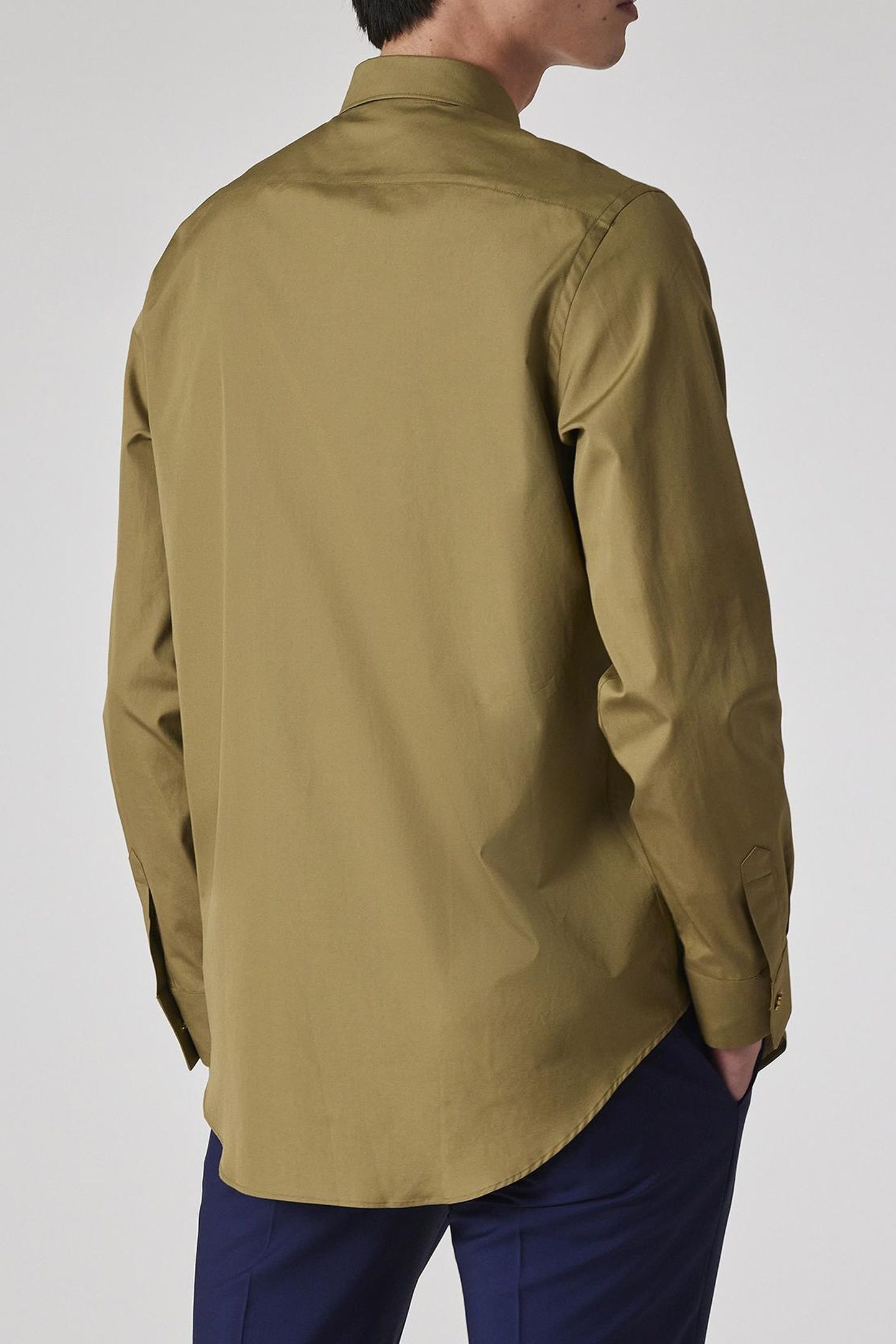 MENS S/C REGULAR FIT SHIRT LT GREYISH GREEN 3