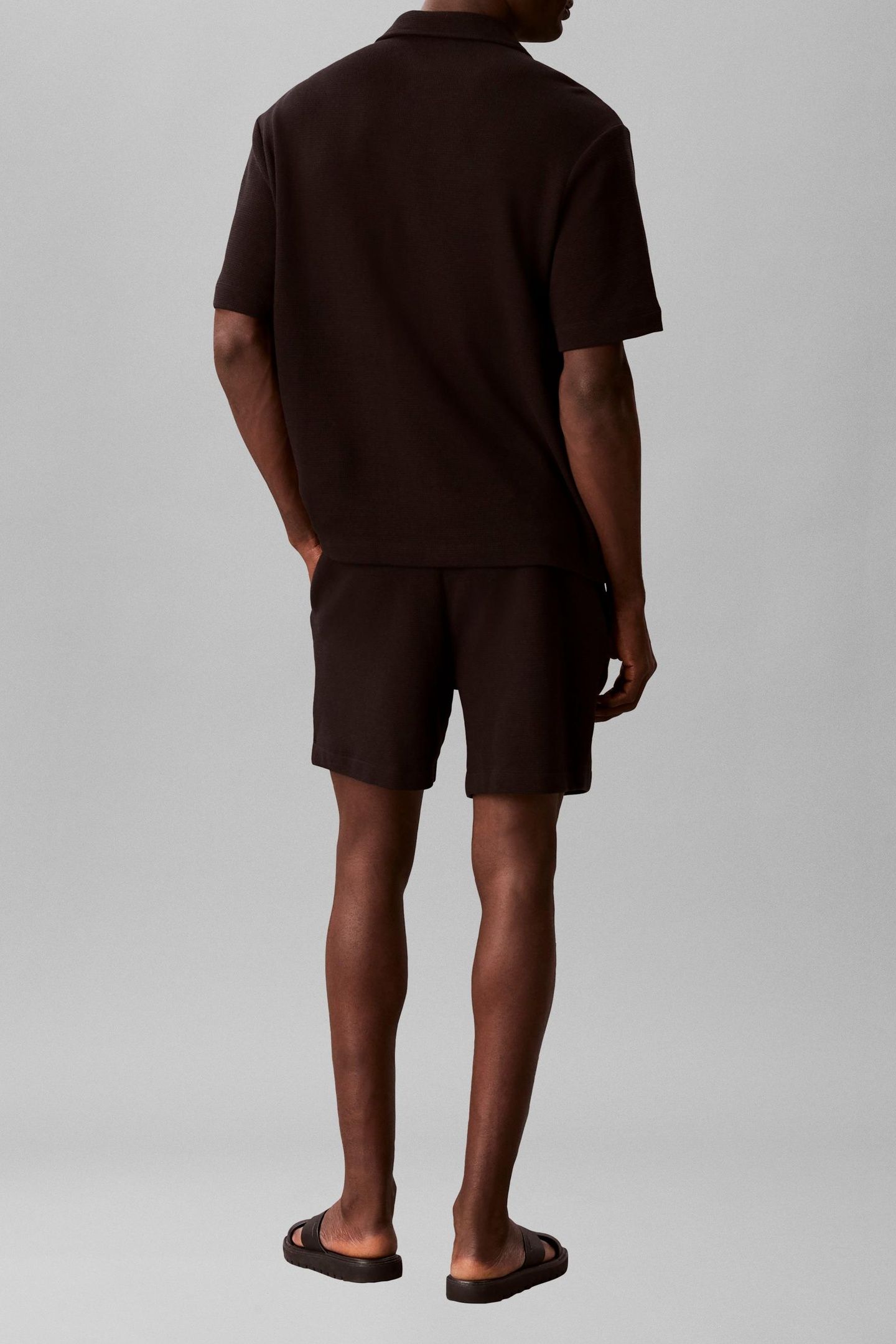 HD COTTON WAFFLE SHORTS BLACK 2