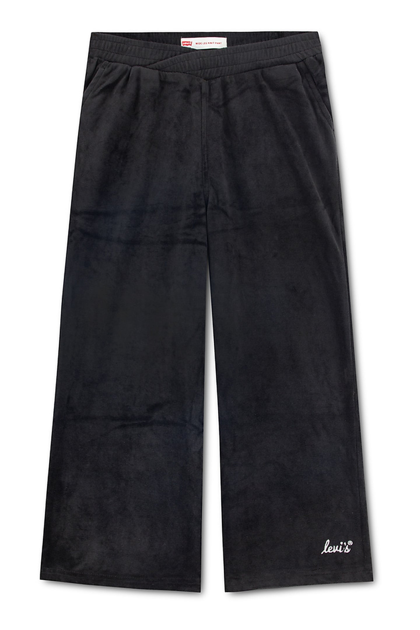 GIRLS VELOUR WIDE LEG PANT CAVIAR 2