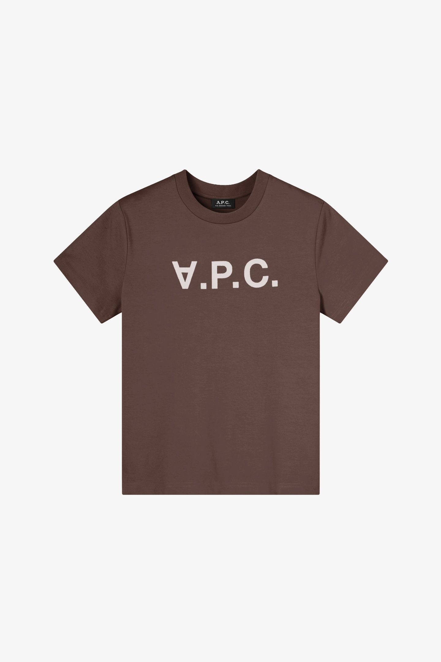 UNISEX T-SHIRT STANDARD LARGE WHITE/BROWN 2