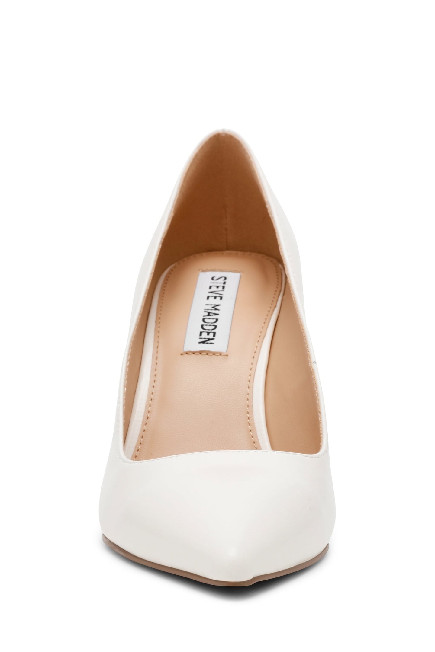 SECURED PUMPS WHITE LEATHER 5
