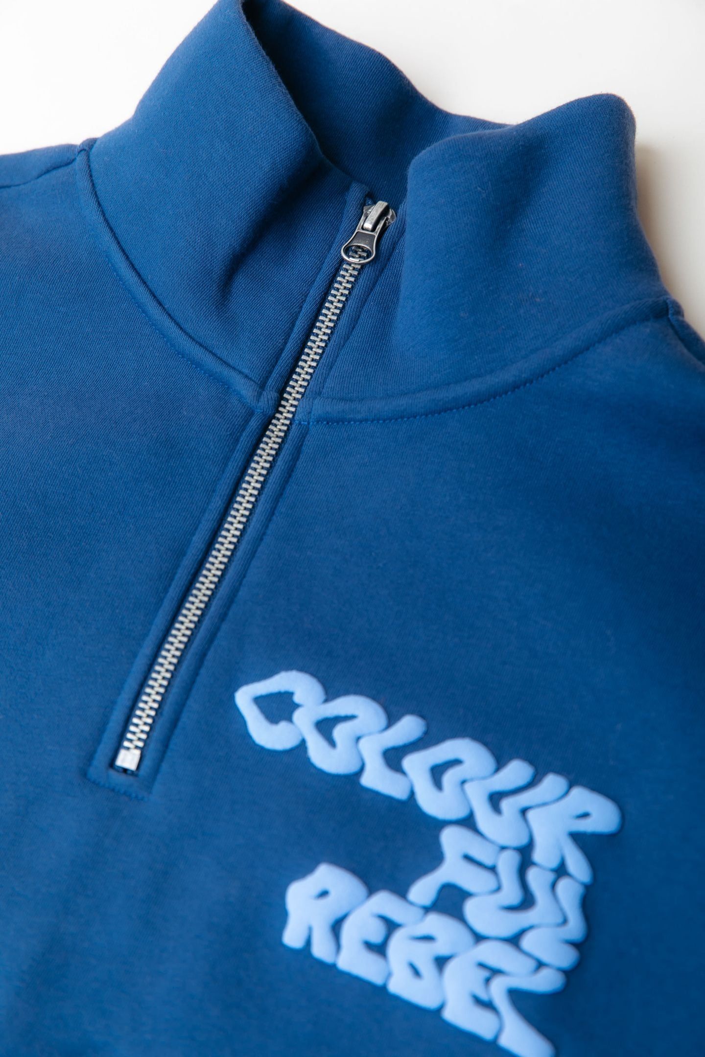 UNI LOGO RELAXED ZIP SWEAT DEEP COBALT 4