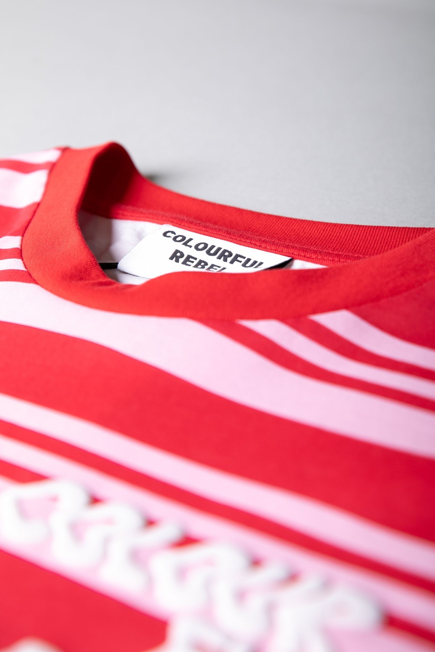 PUFF LOGO STRIPE LOOSEFIT TEE FRESH PINK 4
