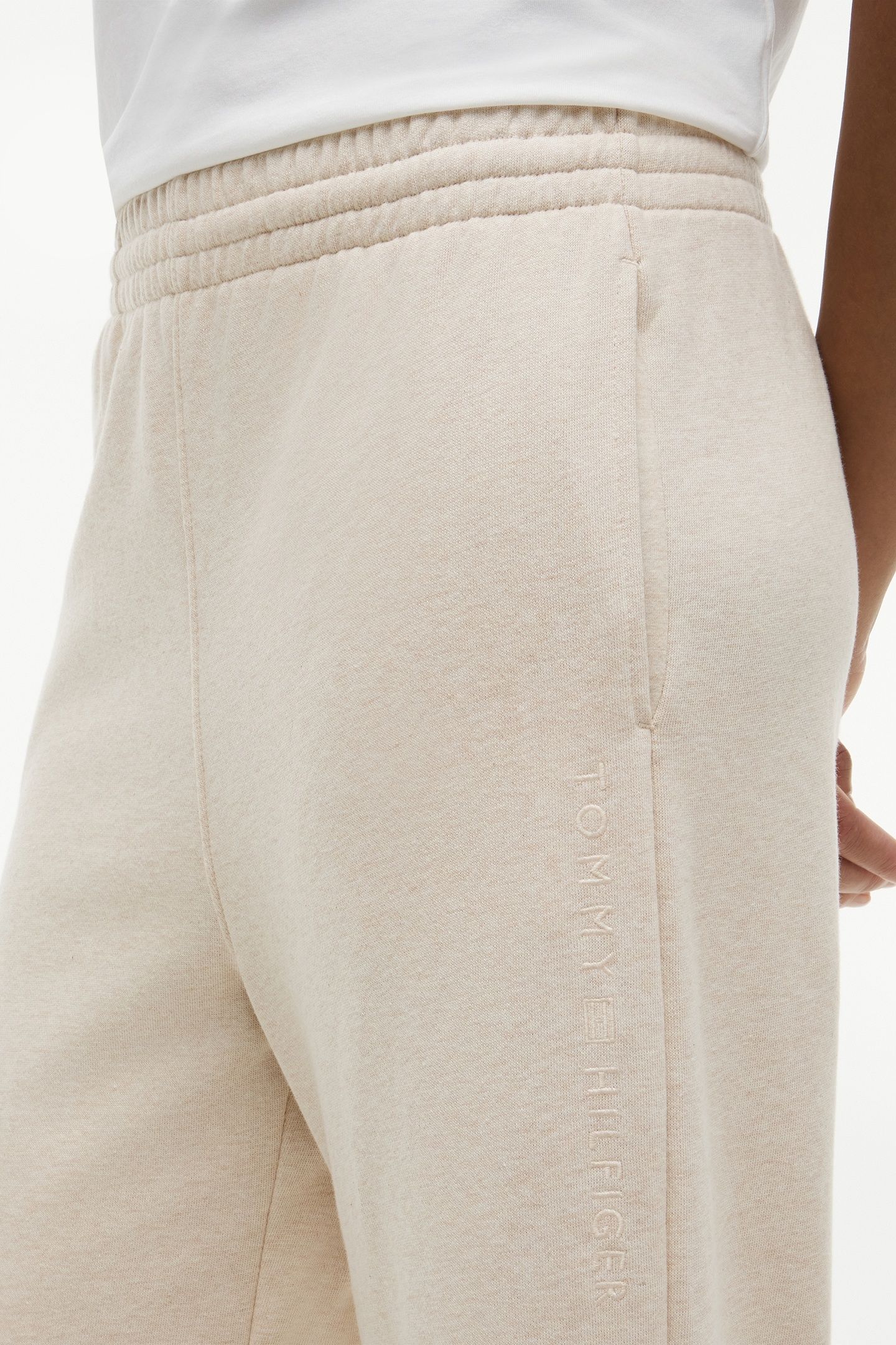 WIDE LEG PANTS HEATHERED OAT 5