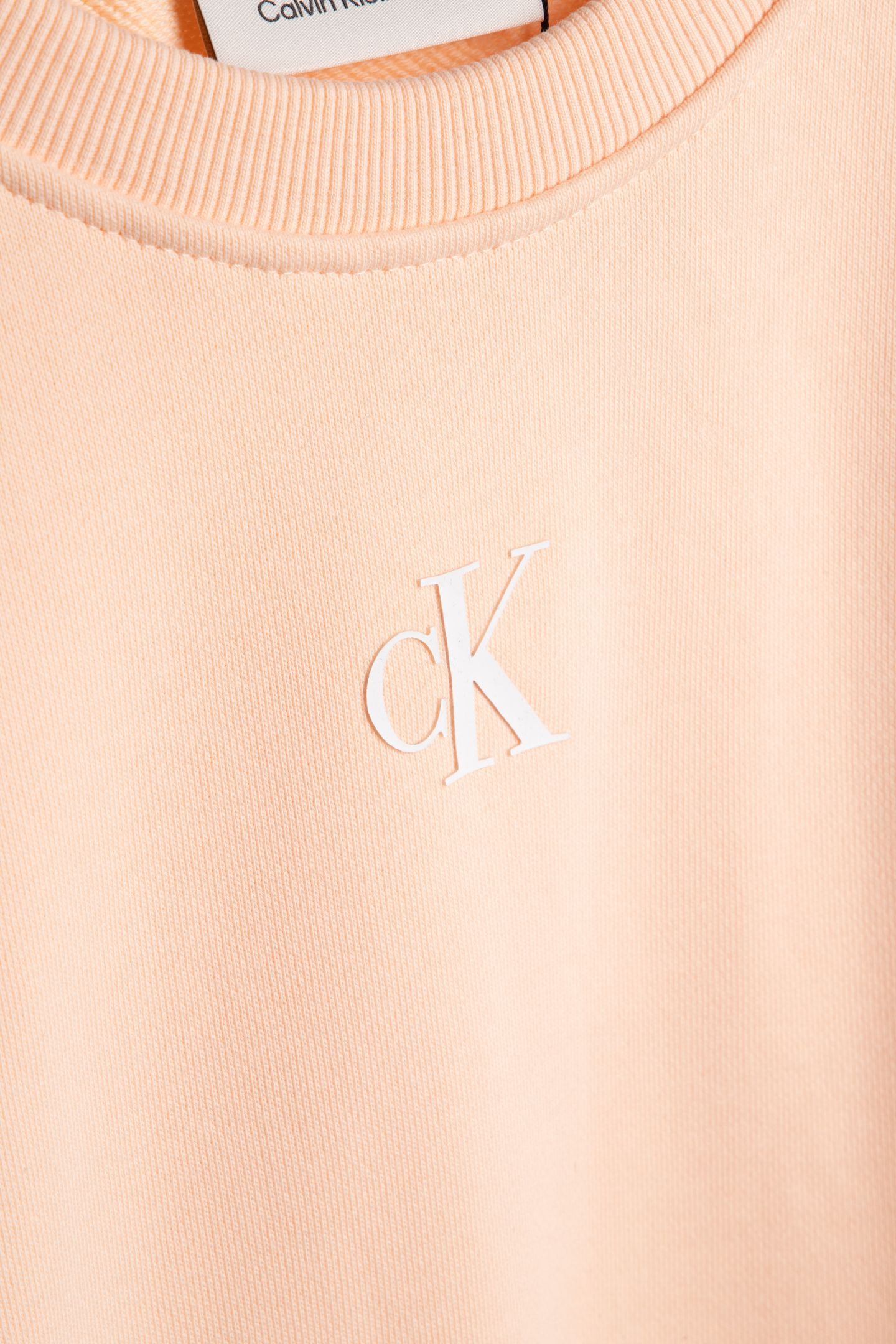 GIRLS CK LOGO FASHION SWEATER PALE PEACH 4
