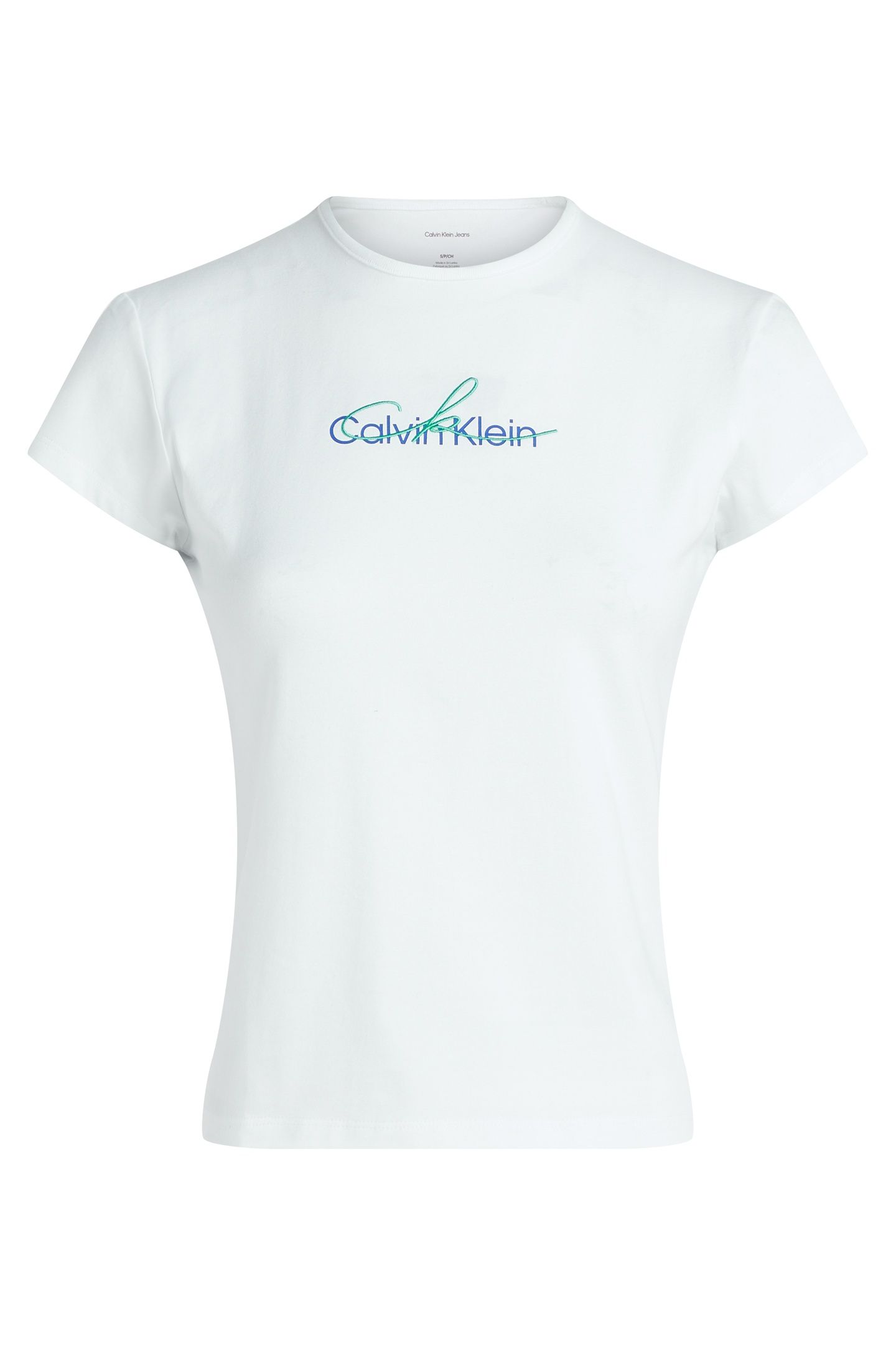 SS SLIM SCRIPT TEE BRILLIANT WHITE 4