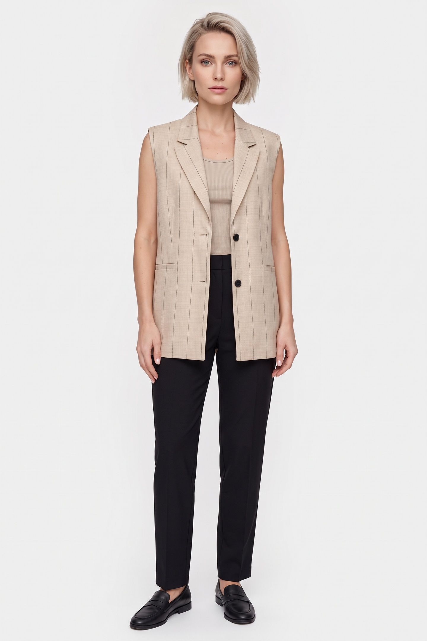 ST RUE BLAZER VEST BEIGE 1