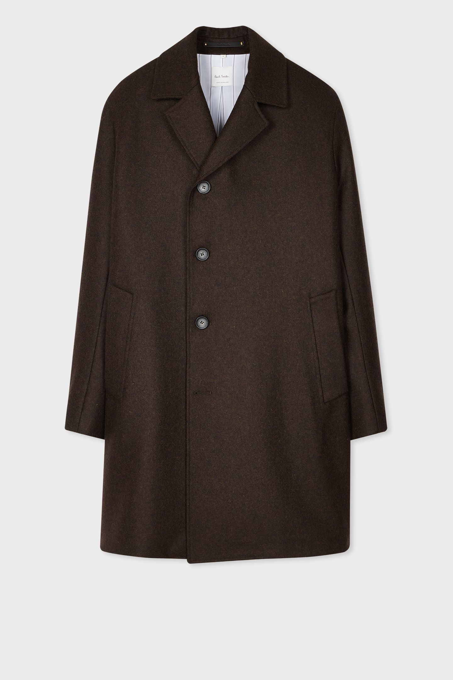 MENS WOOL COAT BROWN 4