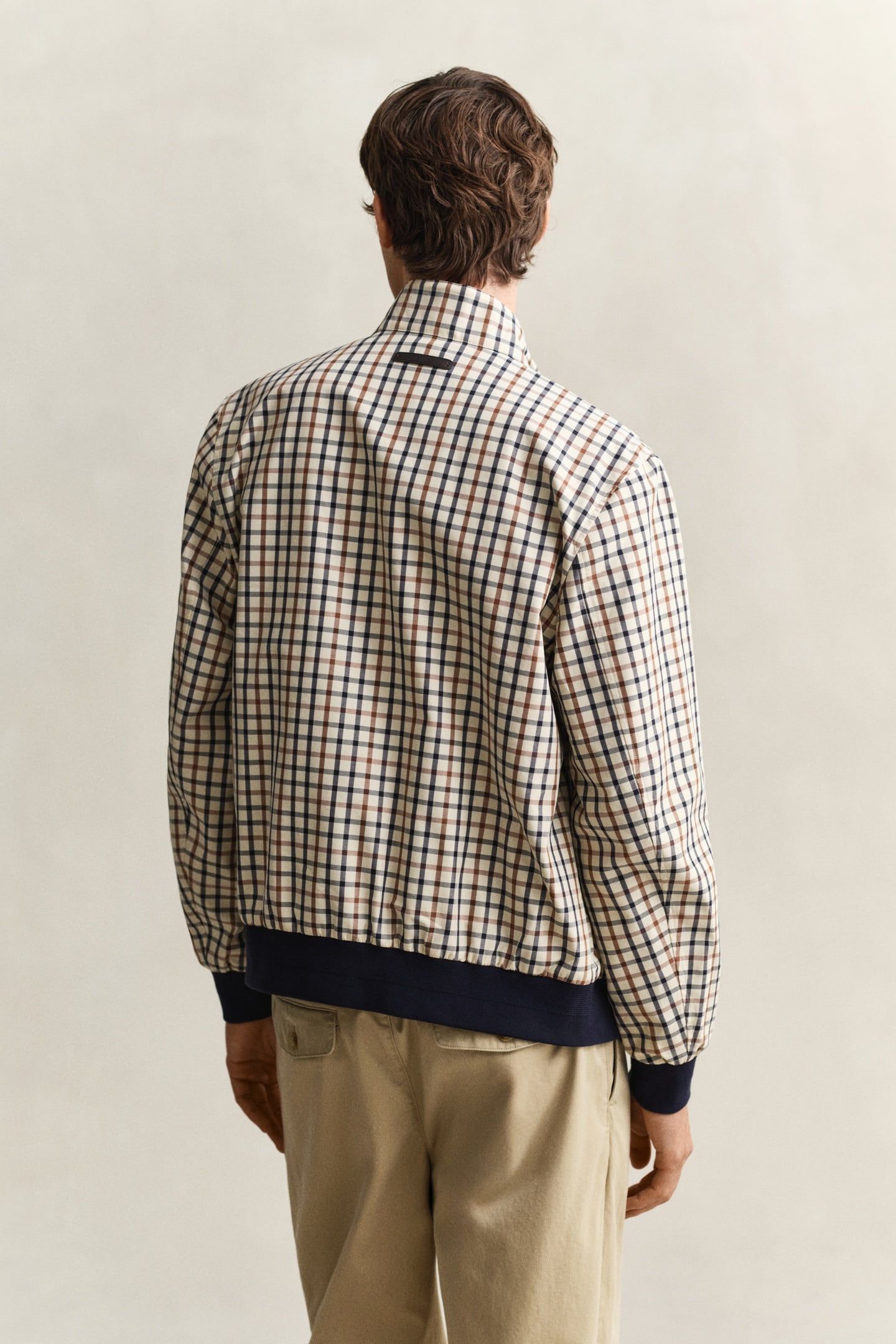 COTTON BLEND HARRINGTON JACKET MAHOGANY BROWN 3