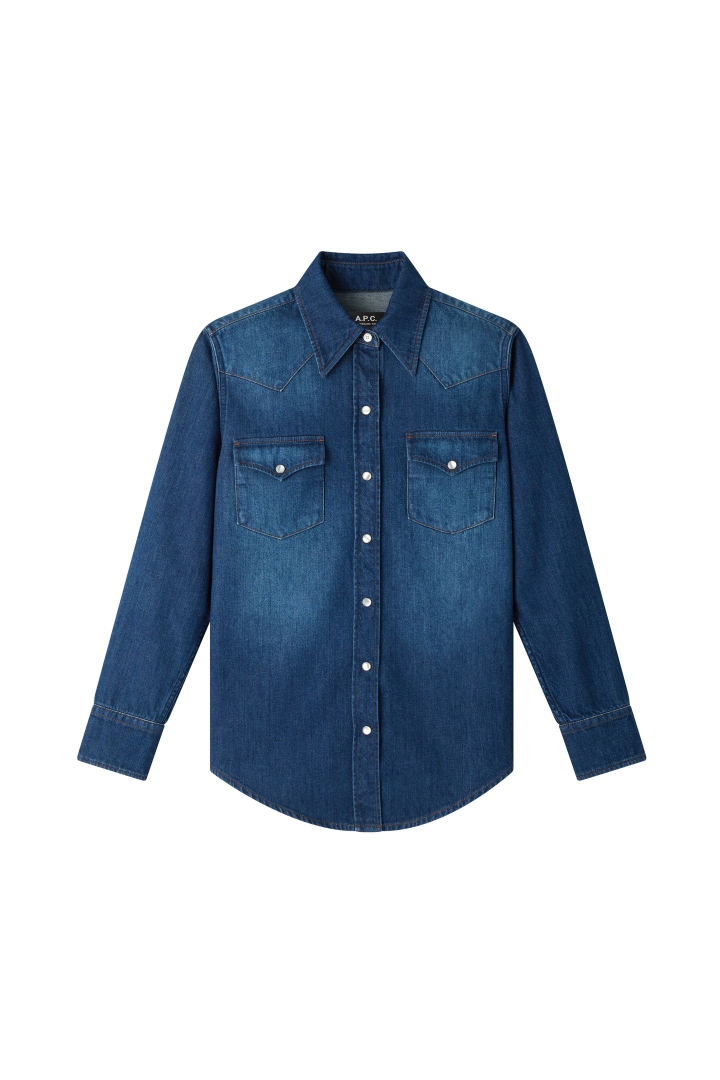 SHIRT WESTERN WASHED INDIGO 2
