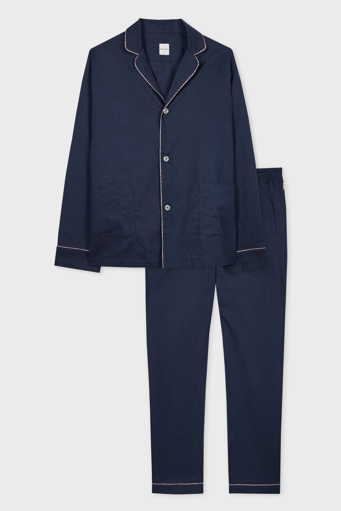 MEN PYJAMA LONG SIG PIPNG NAVY 1