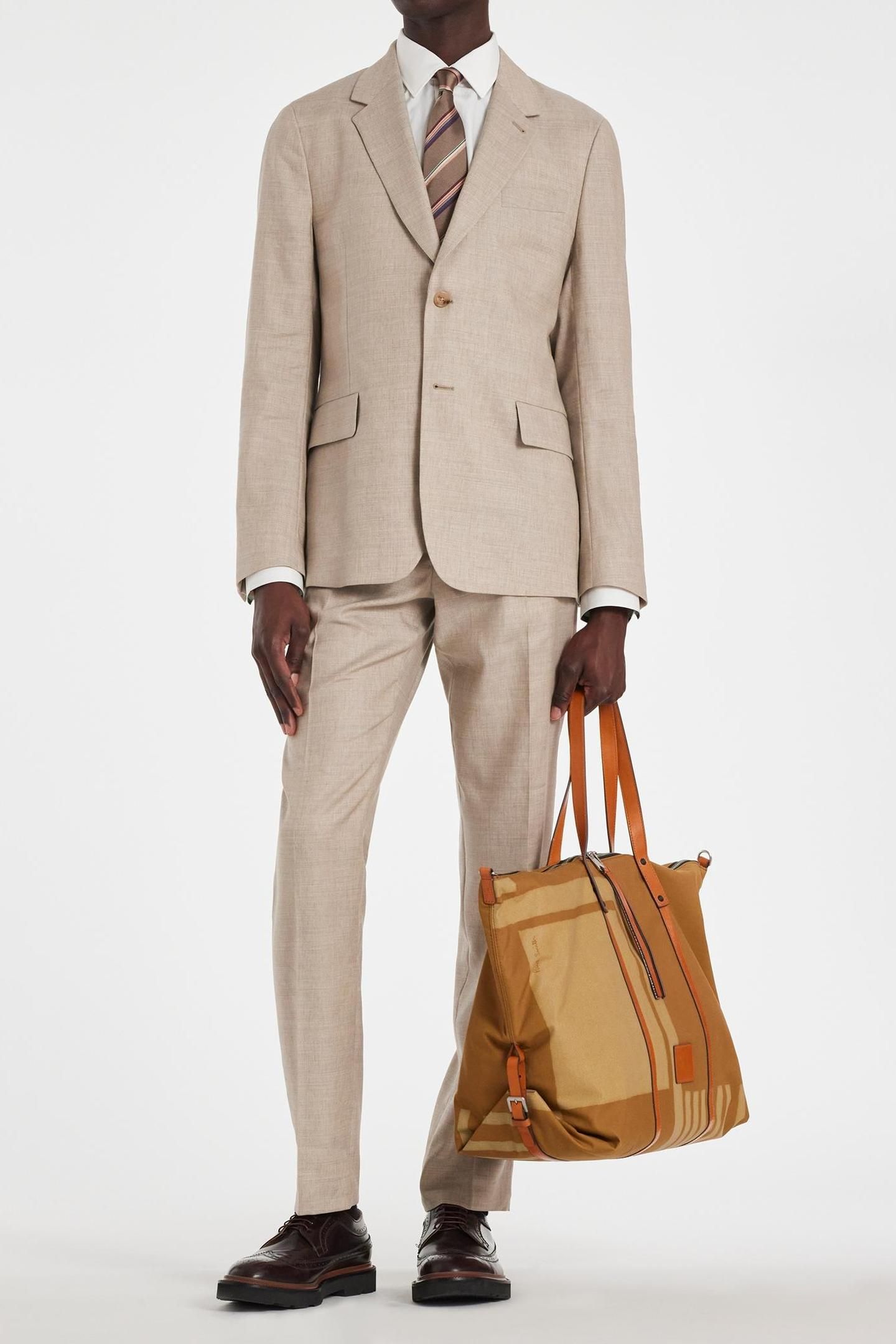 MENS 2 BUTTON JACKET LIGHT BEIGE 2