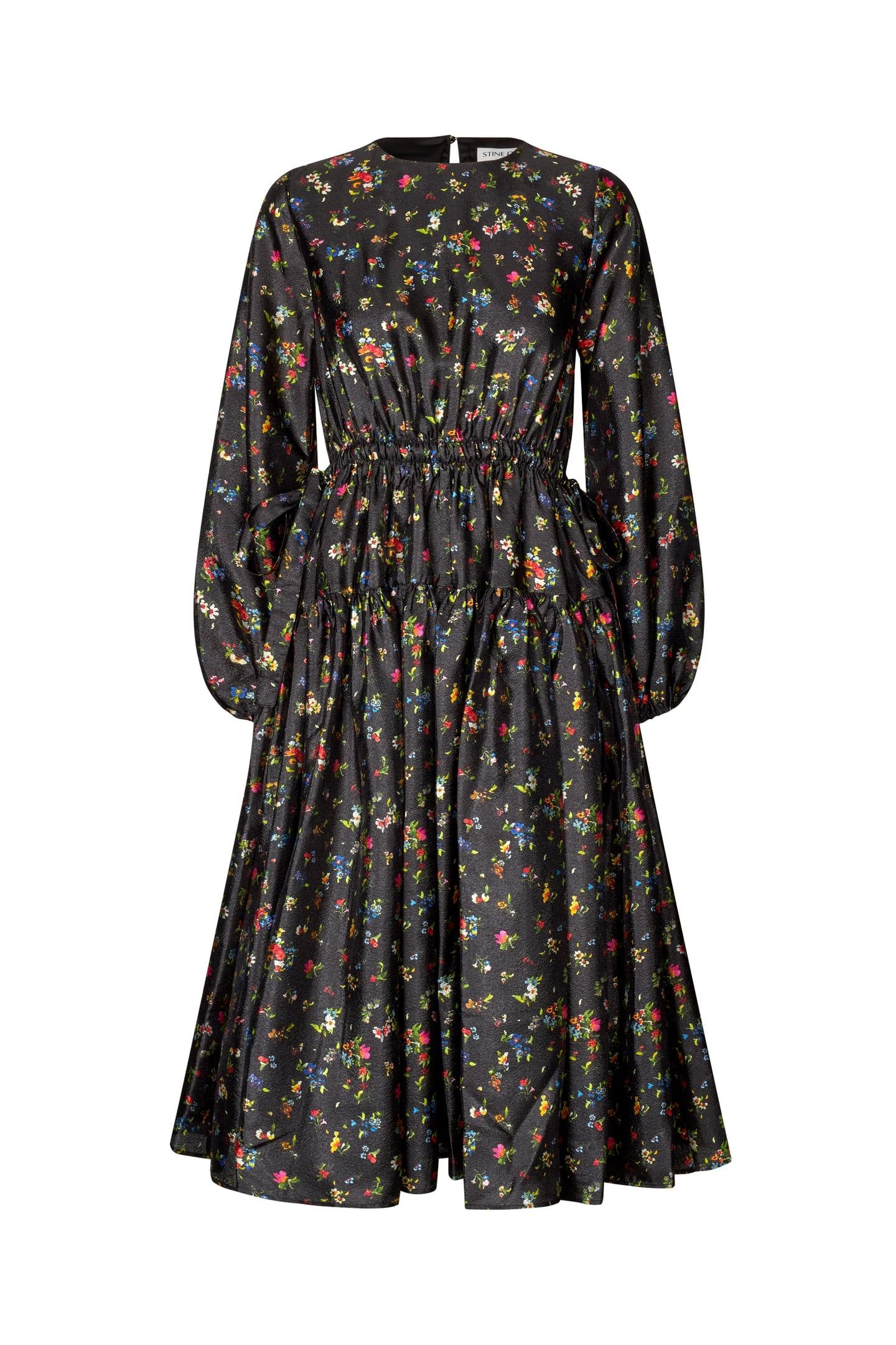 WAIST TIE RUFFLE MIDI DRESS MAGNOLIA GARDEN 3