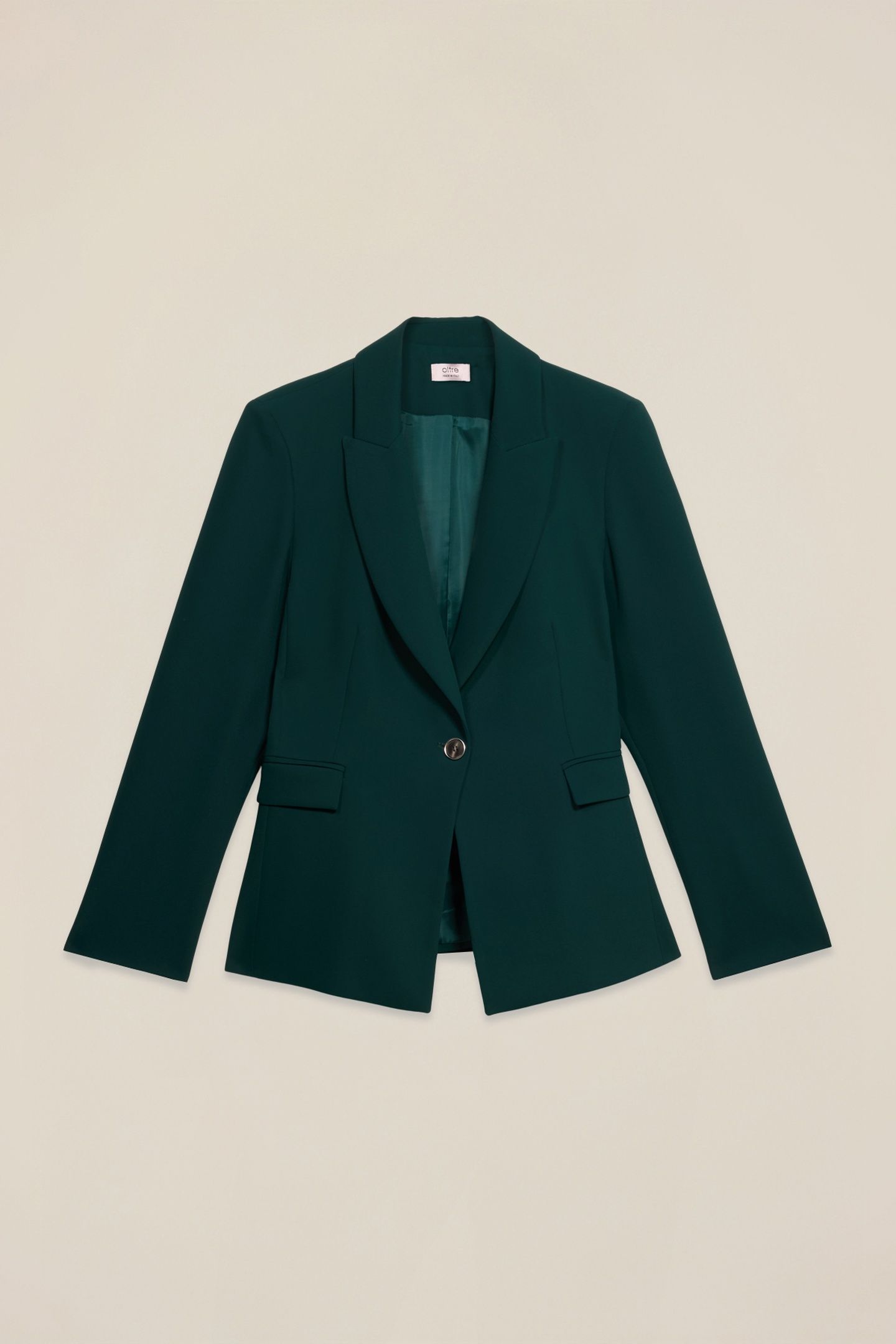 CREPE FABRIC BLAZER GREEN 4