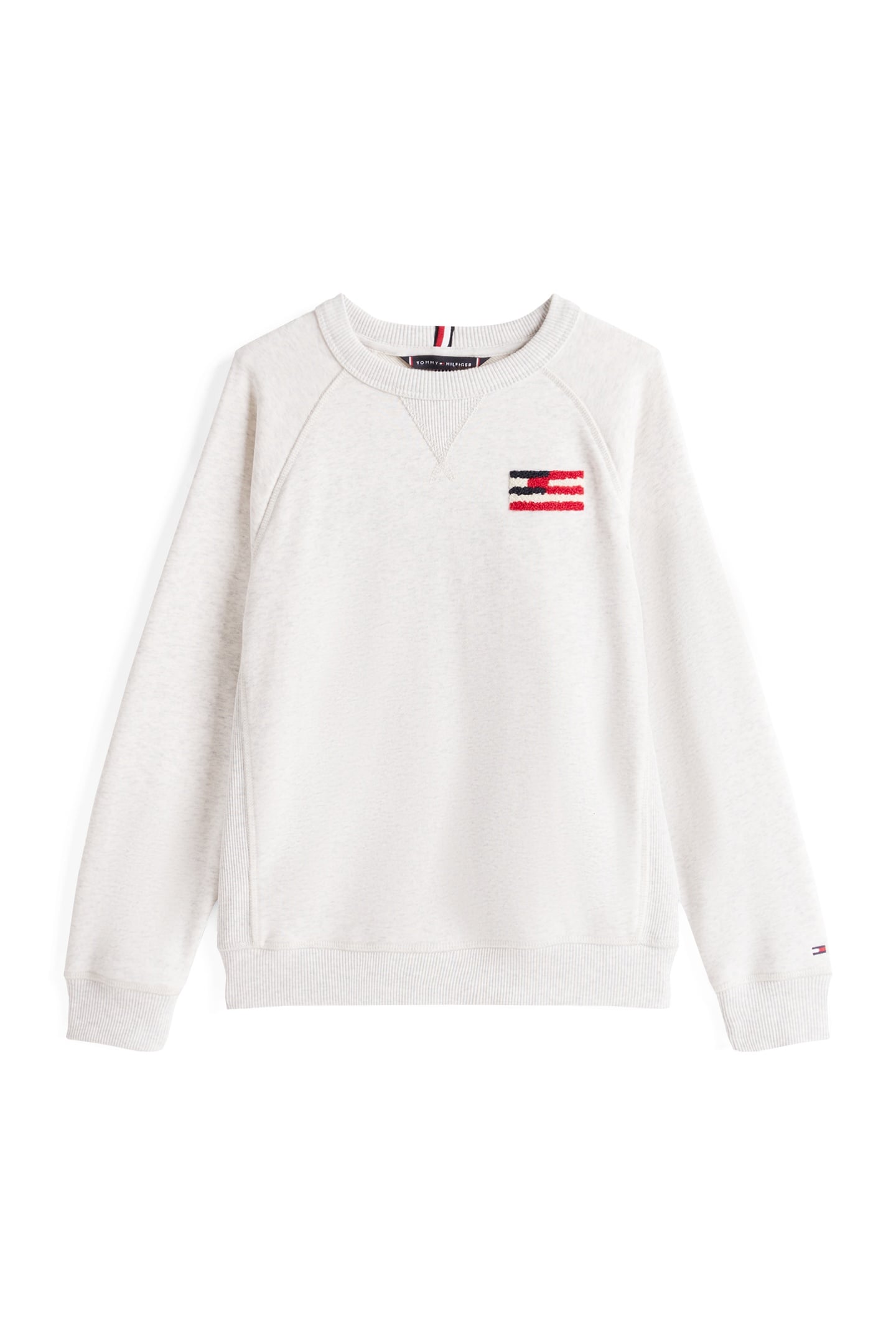 BOYS HILFIGER FLAG RELAXED SWEATSHIRT SNOW WHITE HEATHER 4