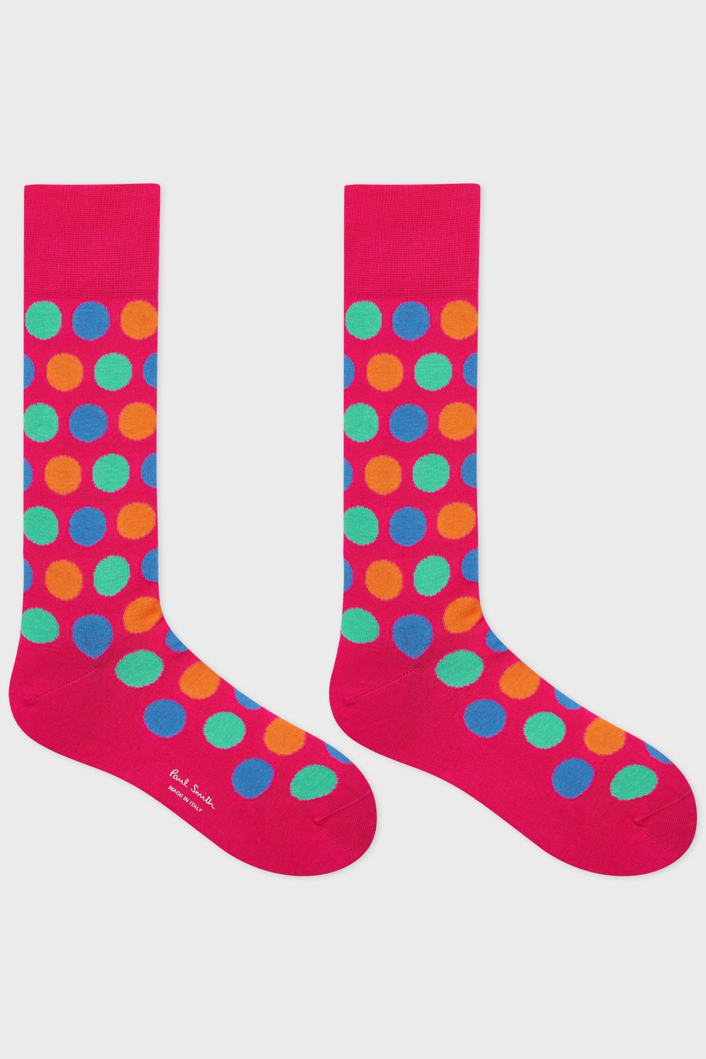 MEN SOCK ILARIO POLKA FUCHSIA 2