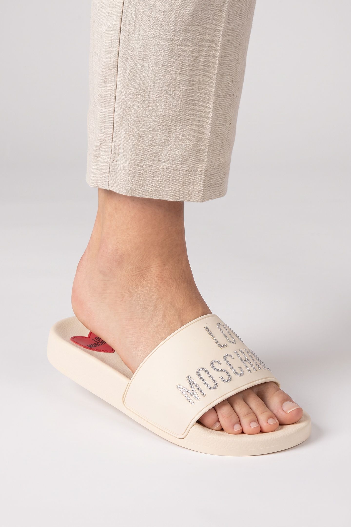 POOL SLIDES IVORY 3