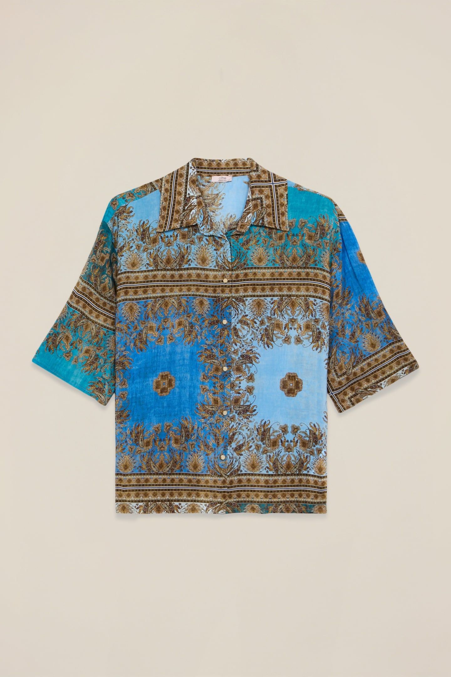 PATTERNED VISCOSE SHIRT LIGHT BLUE 3