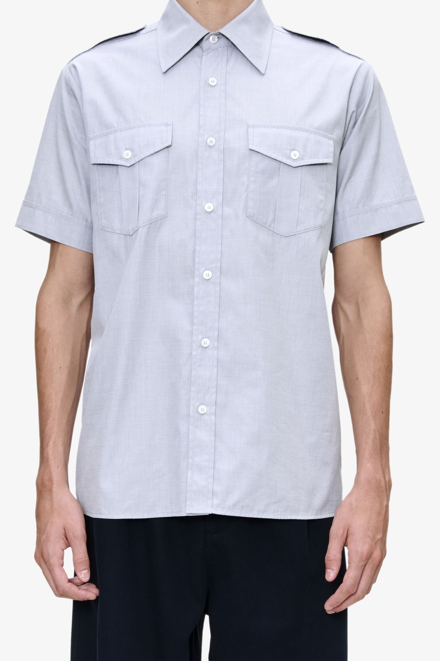 UNISEX POLICEMAN SHIRT LIGHT GREY 1