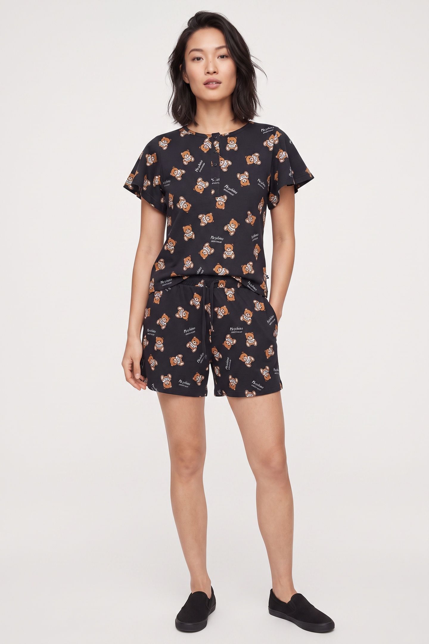 SHORT PIJAMAS BLACK 1