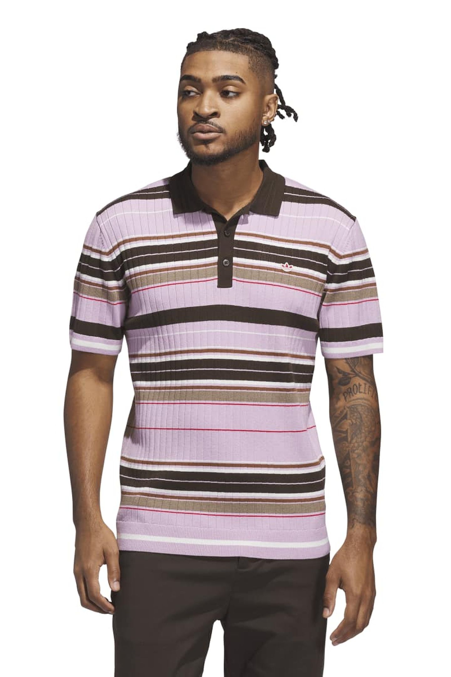 UNISEX MR STRIPE POLO BLISS LILAC 1