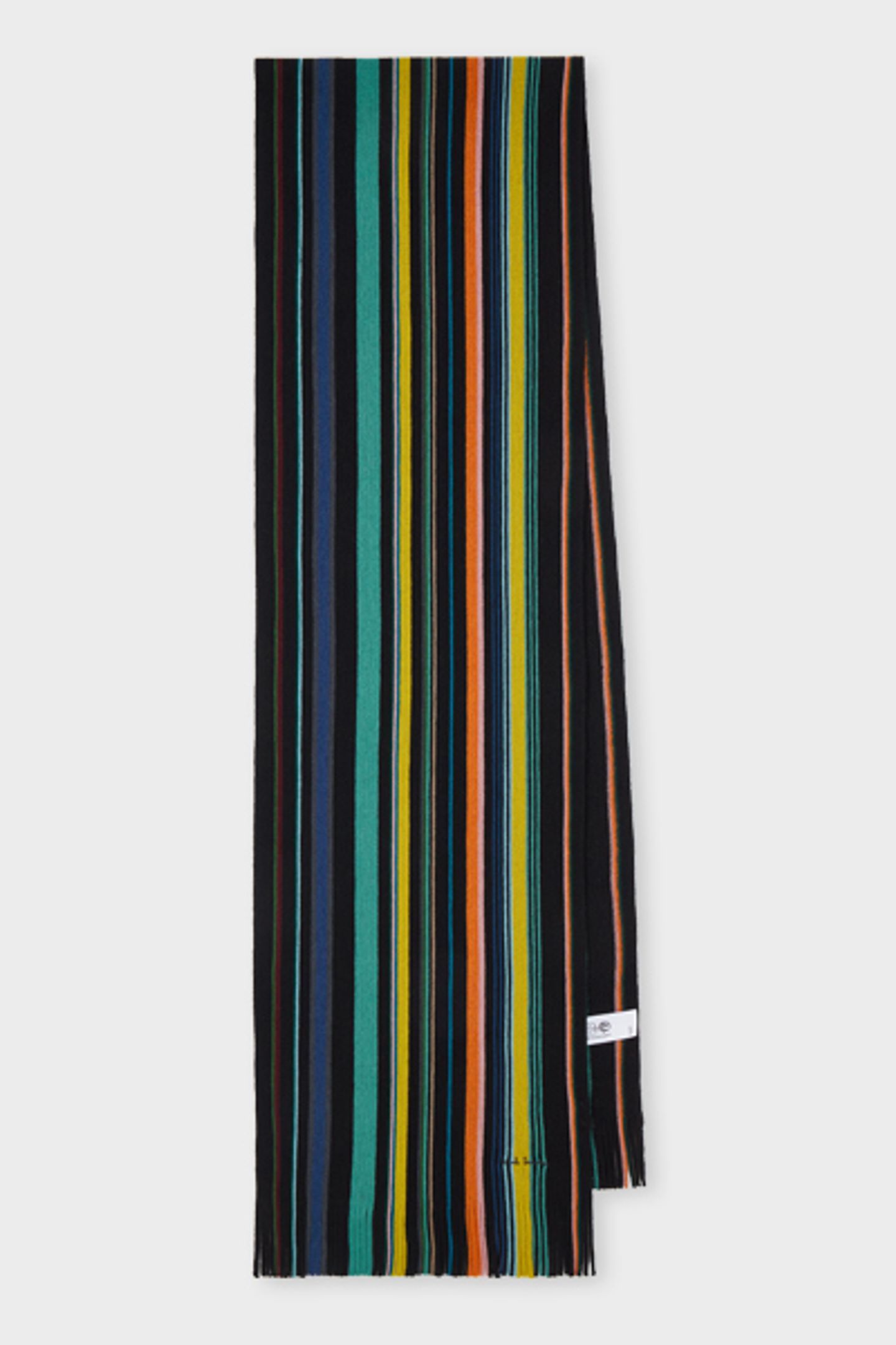 MEN SCARF IVAN STRIPE BLACK 2