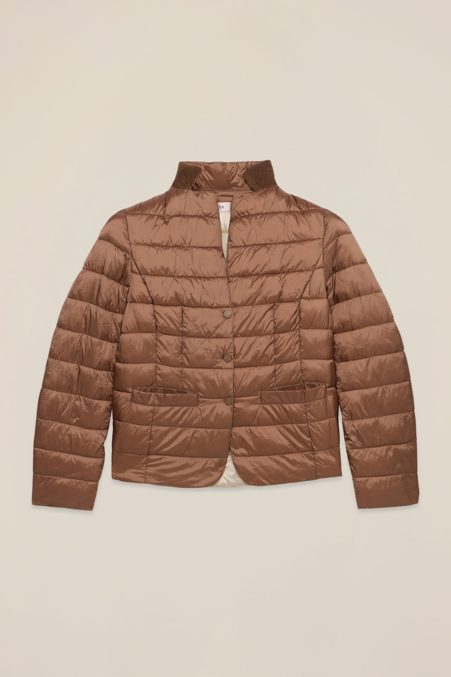 LIGHTWEIGHT QUILTED DOWN JACKET BROWN 4