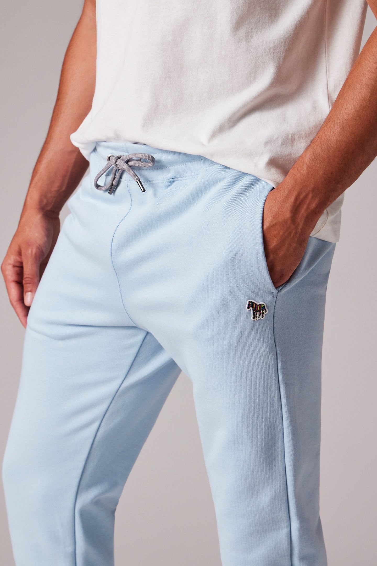 MENS SLIM FIT JOGGER ZEBRA LIGHT BLUE 6