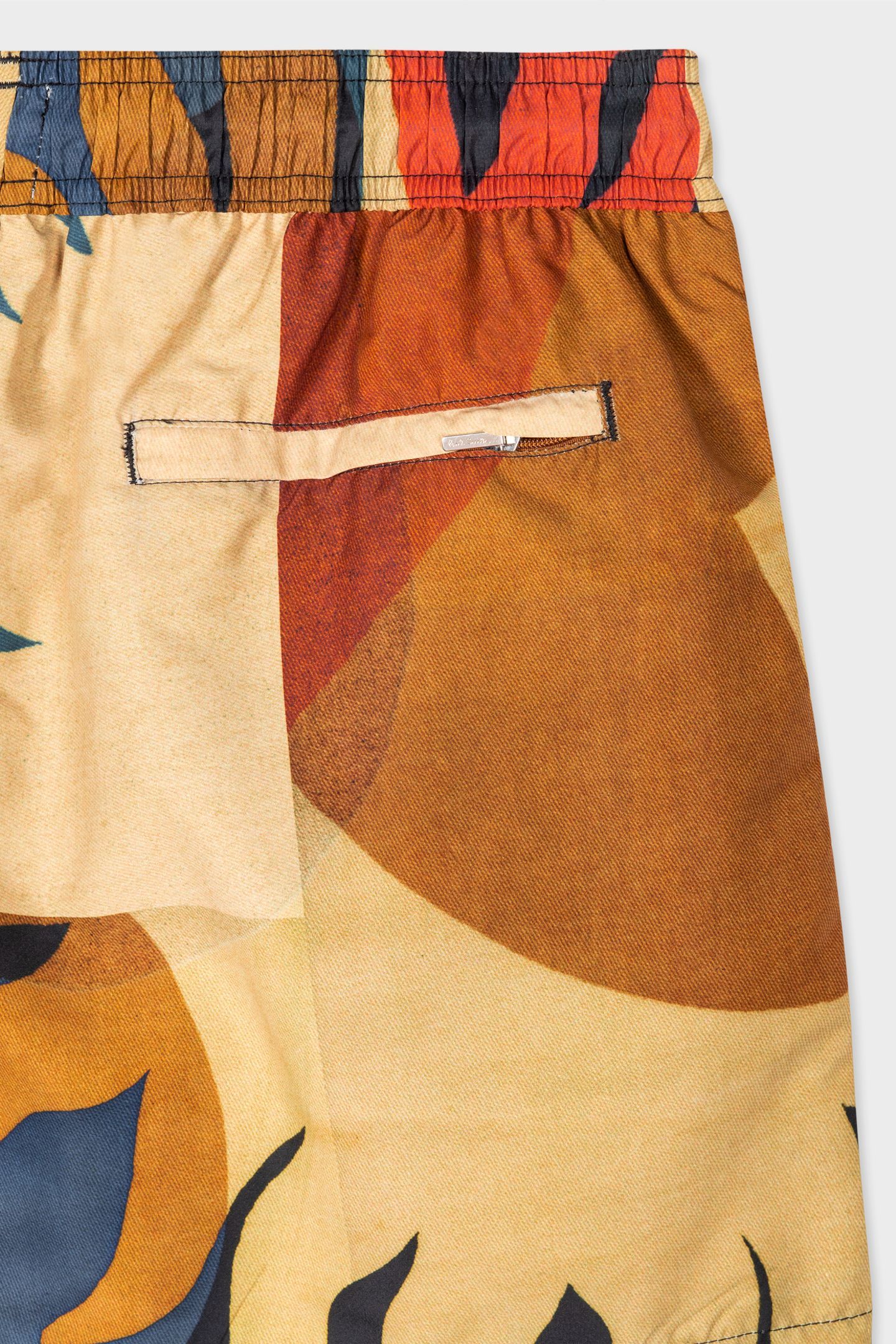 MEN SWIM SHORT SUN PRINT ORANGE 7