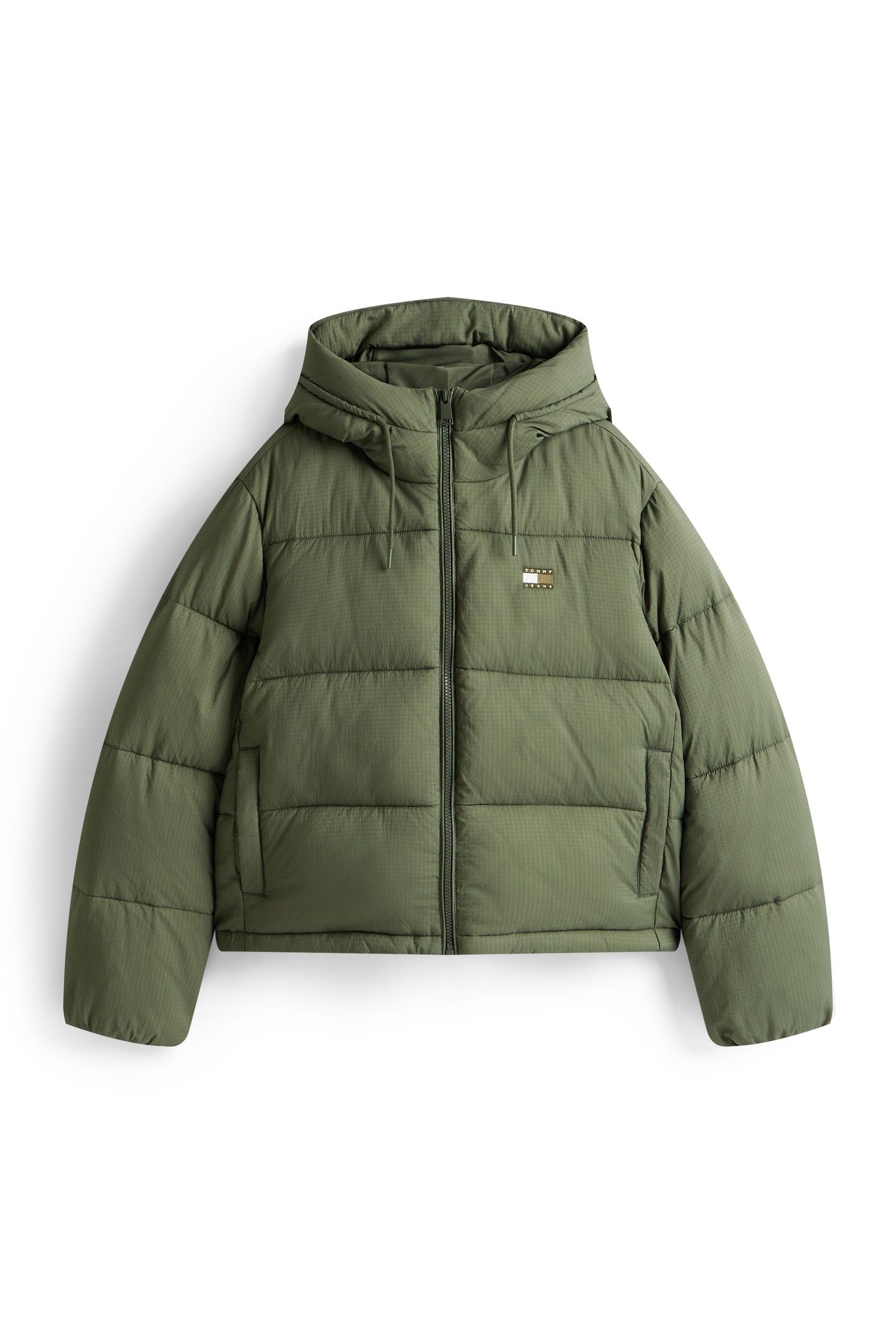 TJW HOODED PUFFER JACKET PEWTER GREEN 4