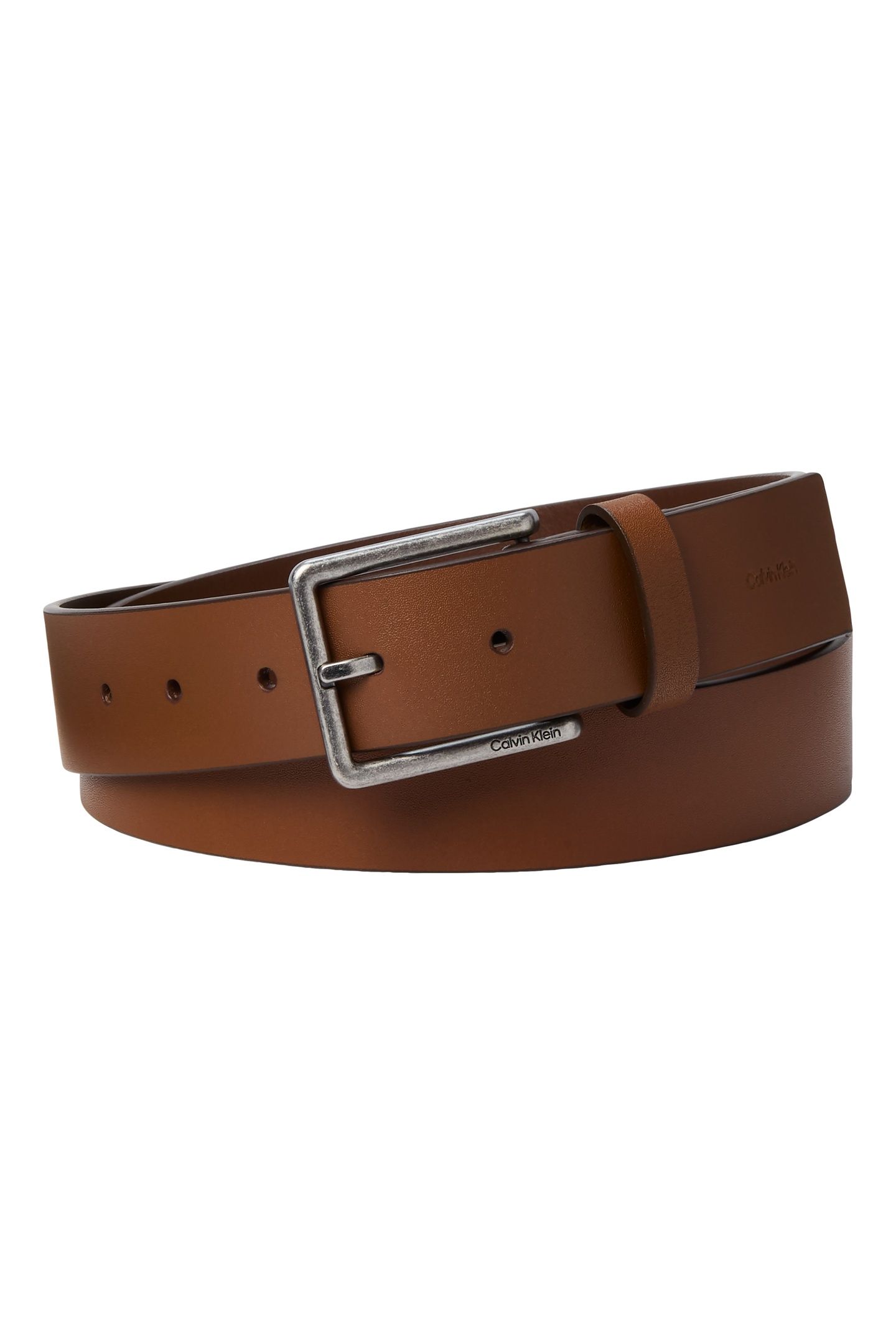 WARMTH BUCKLE SMOOTH BELT COGNAC/ANTIQUE SILVER 1