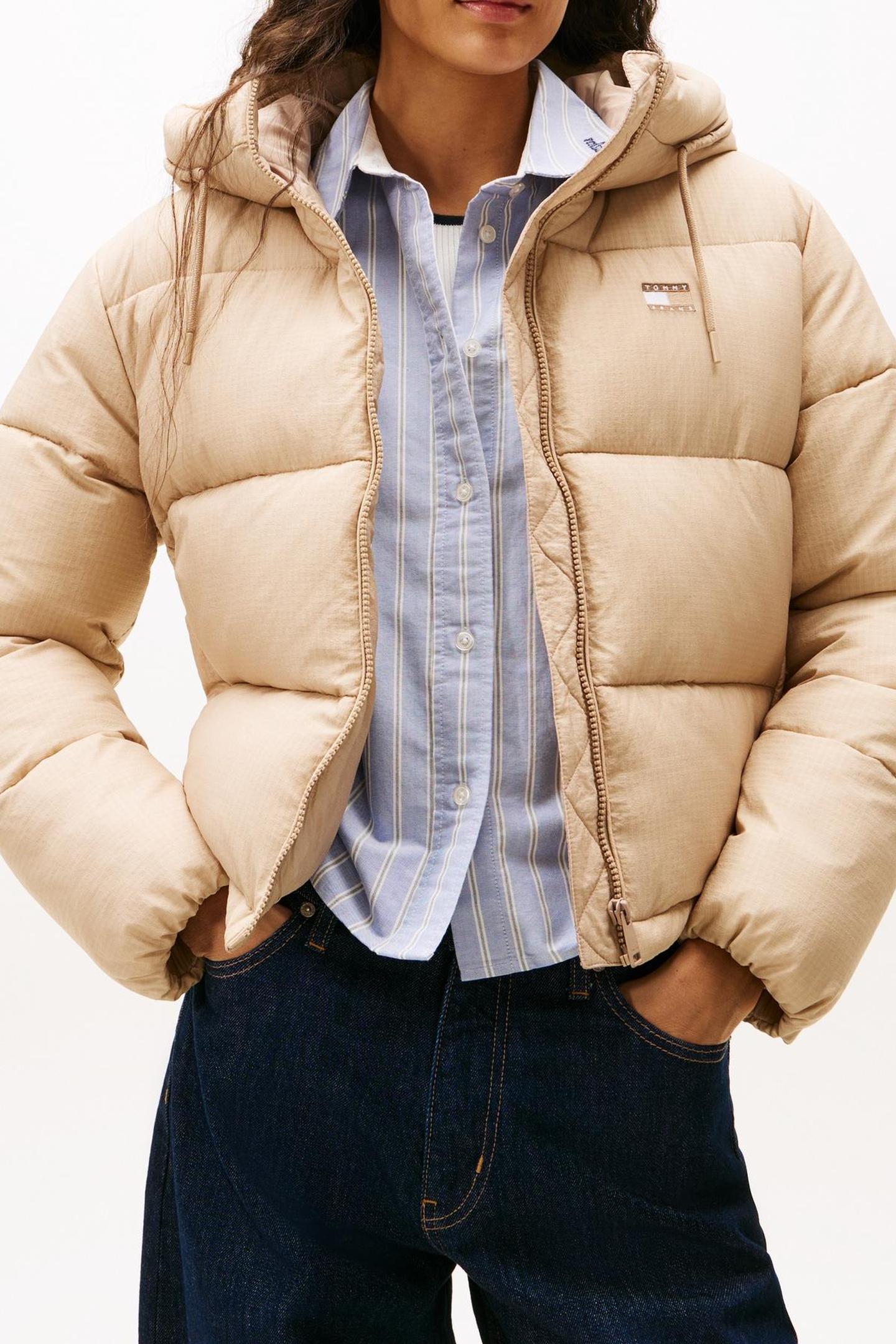 TJW HOODED PUFFER JACKET MALTED MILK 1