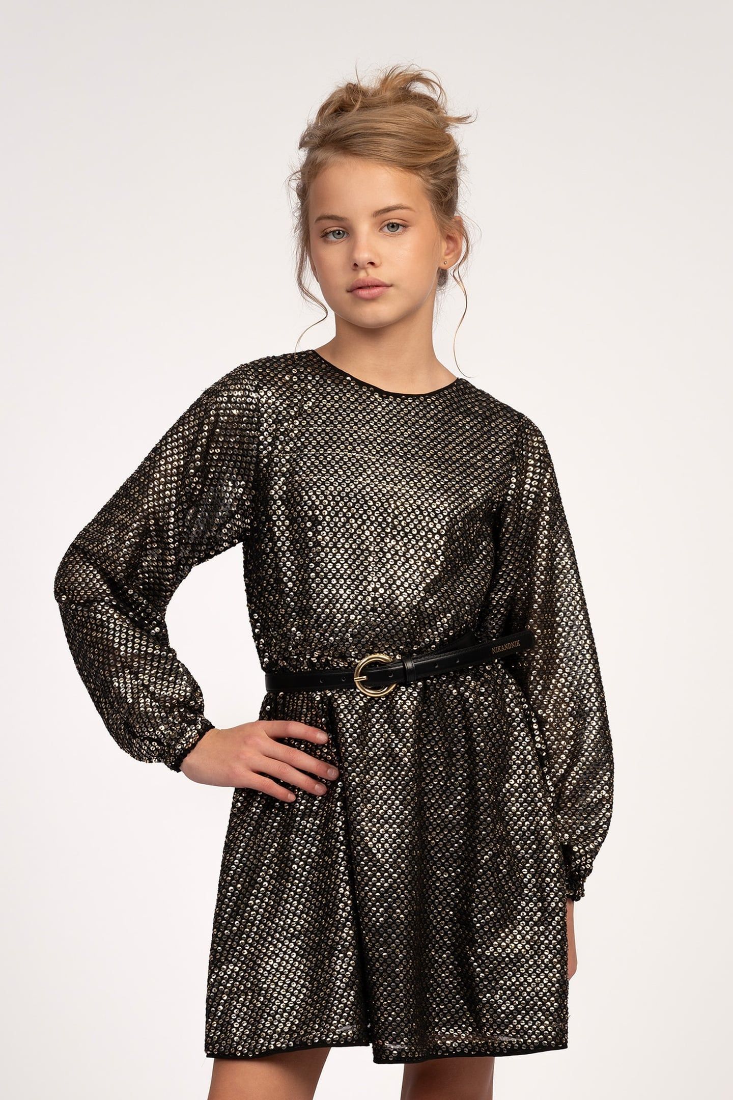 NIEN DRESS BLACK/CHAMPAGNE 1
