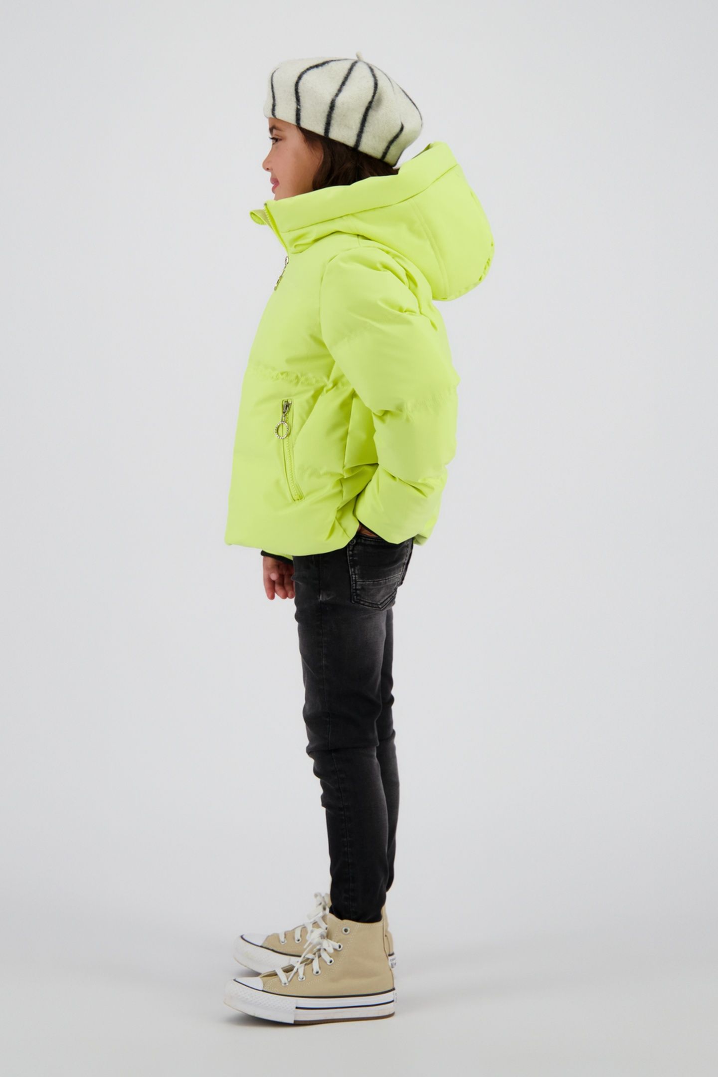 GIRLS TEZIA JACKET OUTDOOR FADED LIME 3