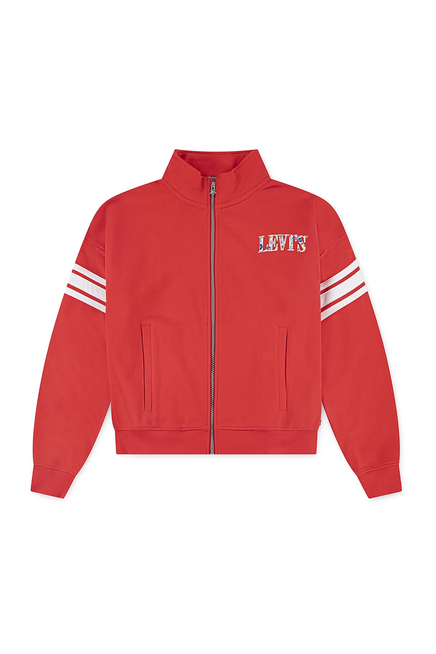 GIRLS COLLEGIATE FULL ZIP TOP HIBISCUS 1
