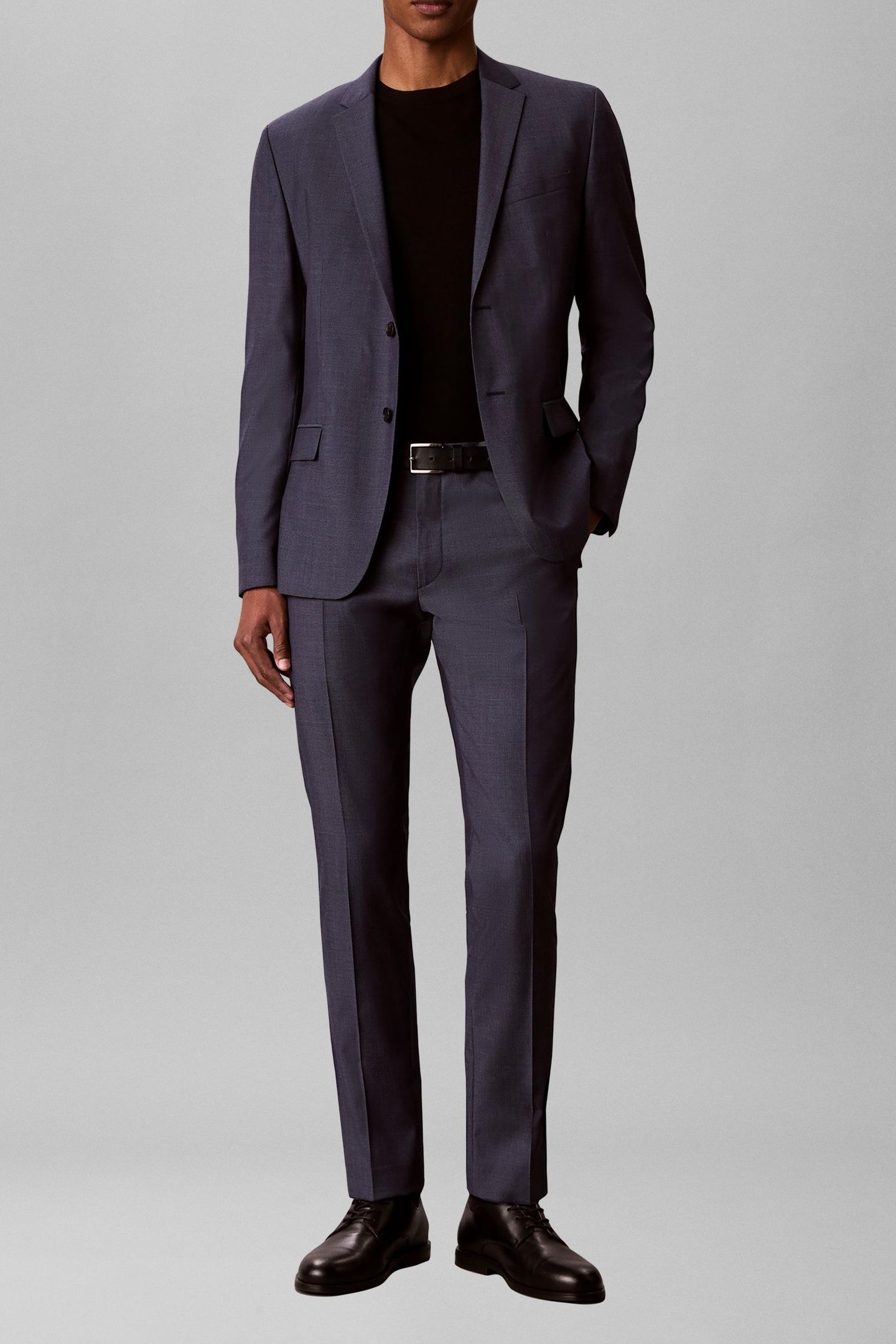 MICRO DOT SLIM TROUSERS SLATE BLUE 3