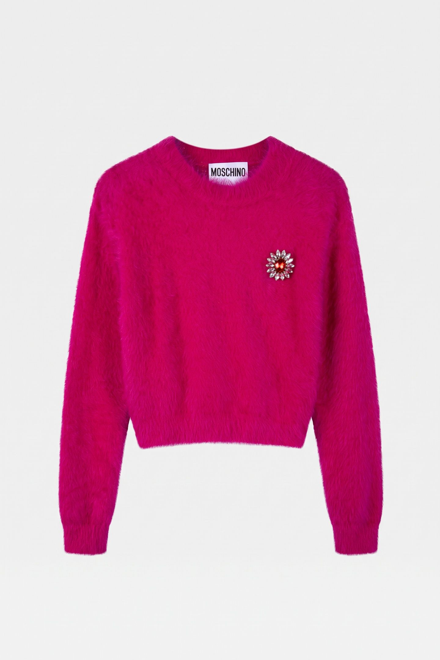 JEWEL FLOWER SOFT FABRIC PULLOVER PINK 3