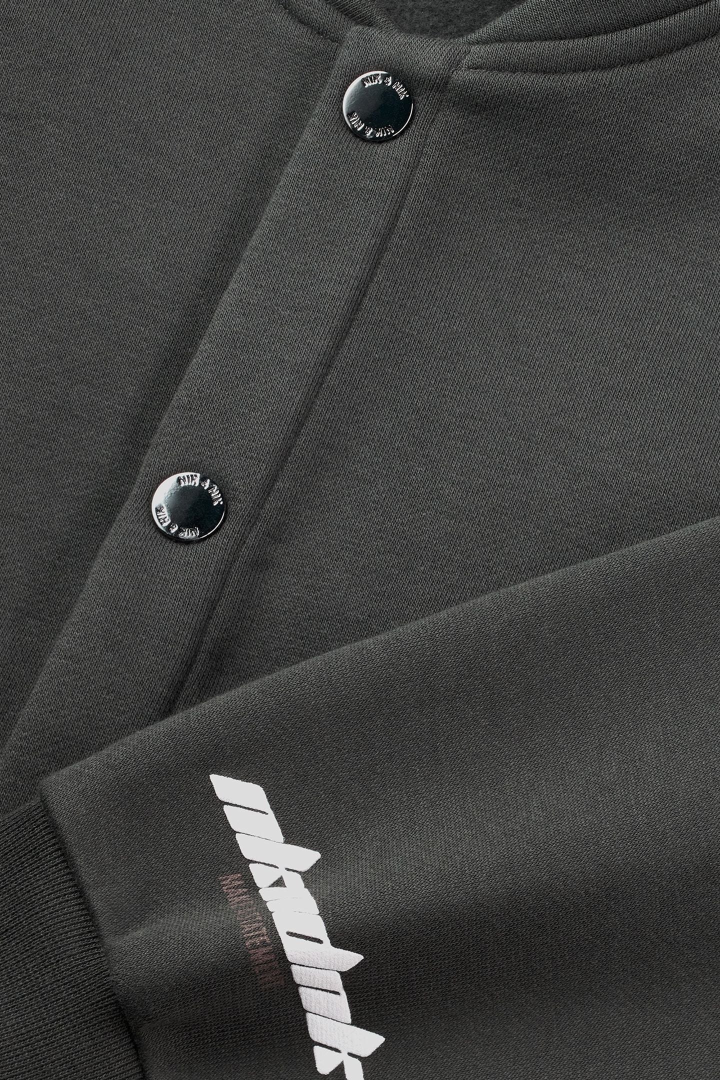 STATEMENT SWEAT CARDIGAN CHARCOAL 3